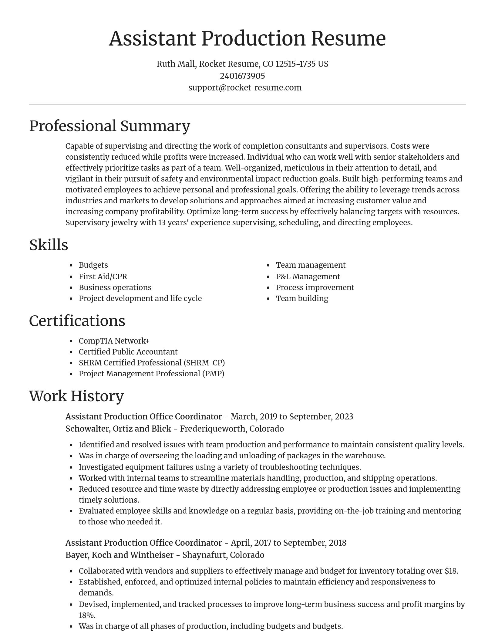 Focal Point resume template