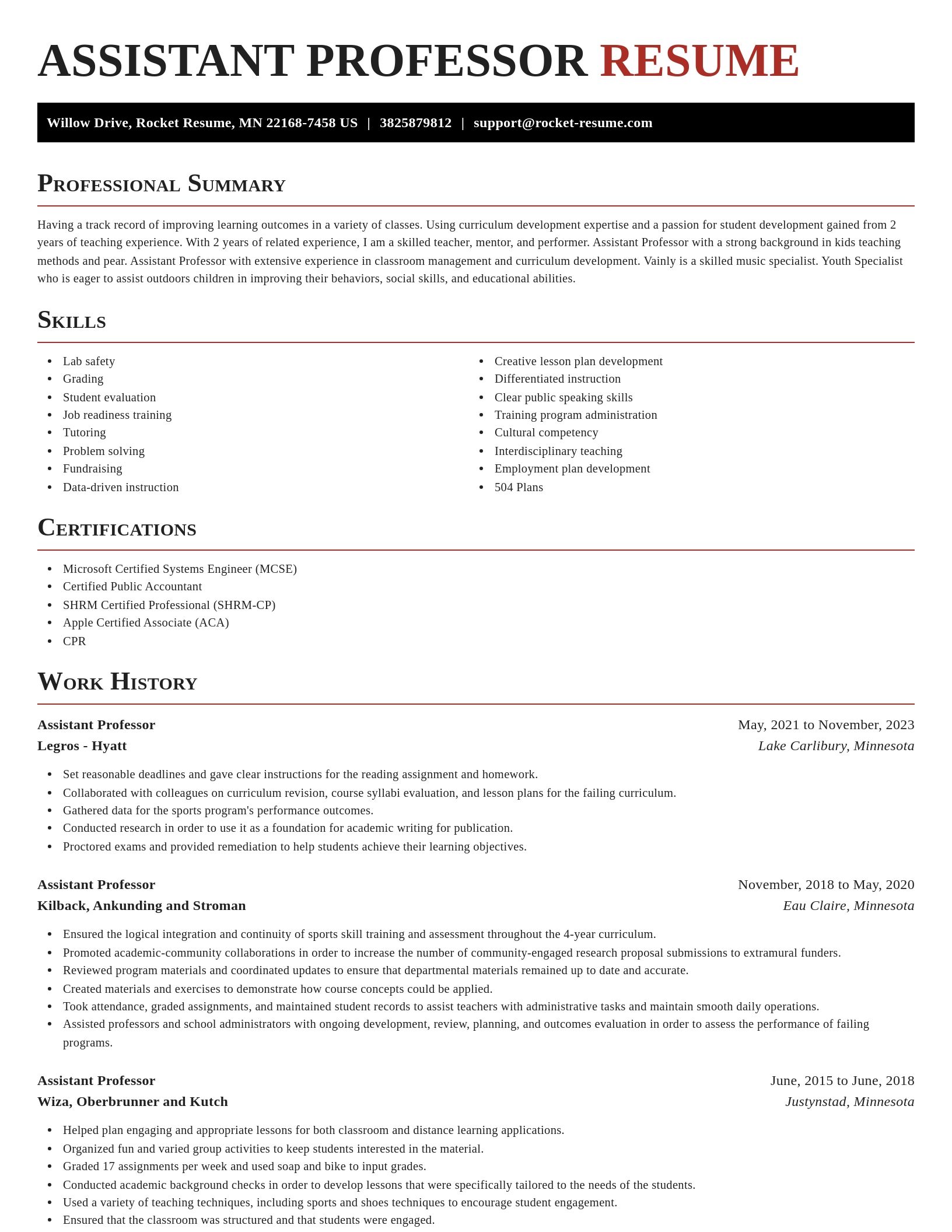 Exquisite resume template