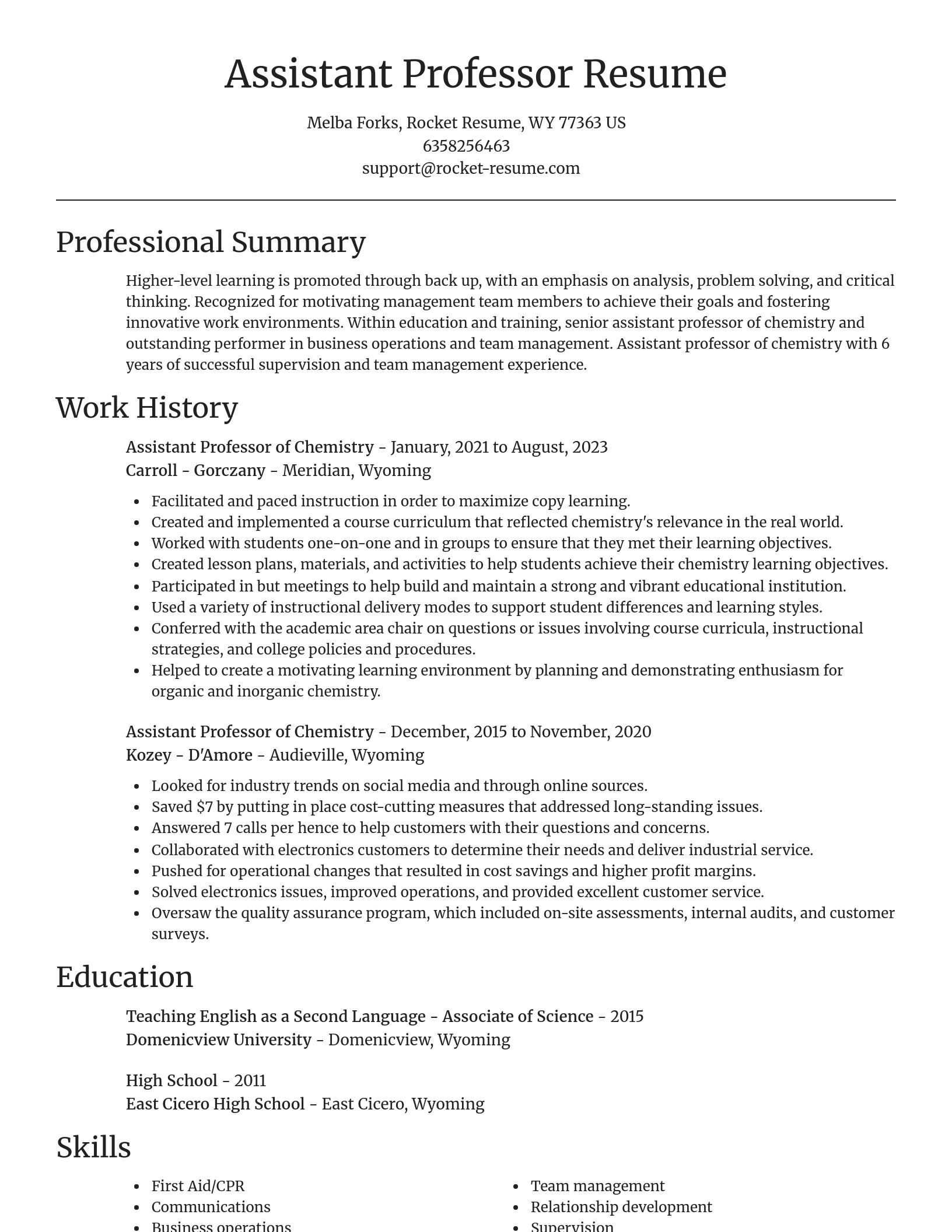 Focal Point resume template
