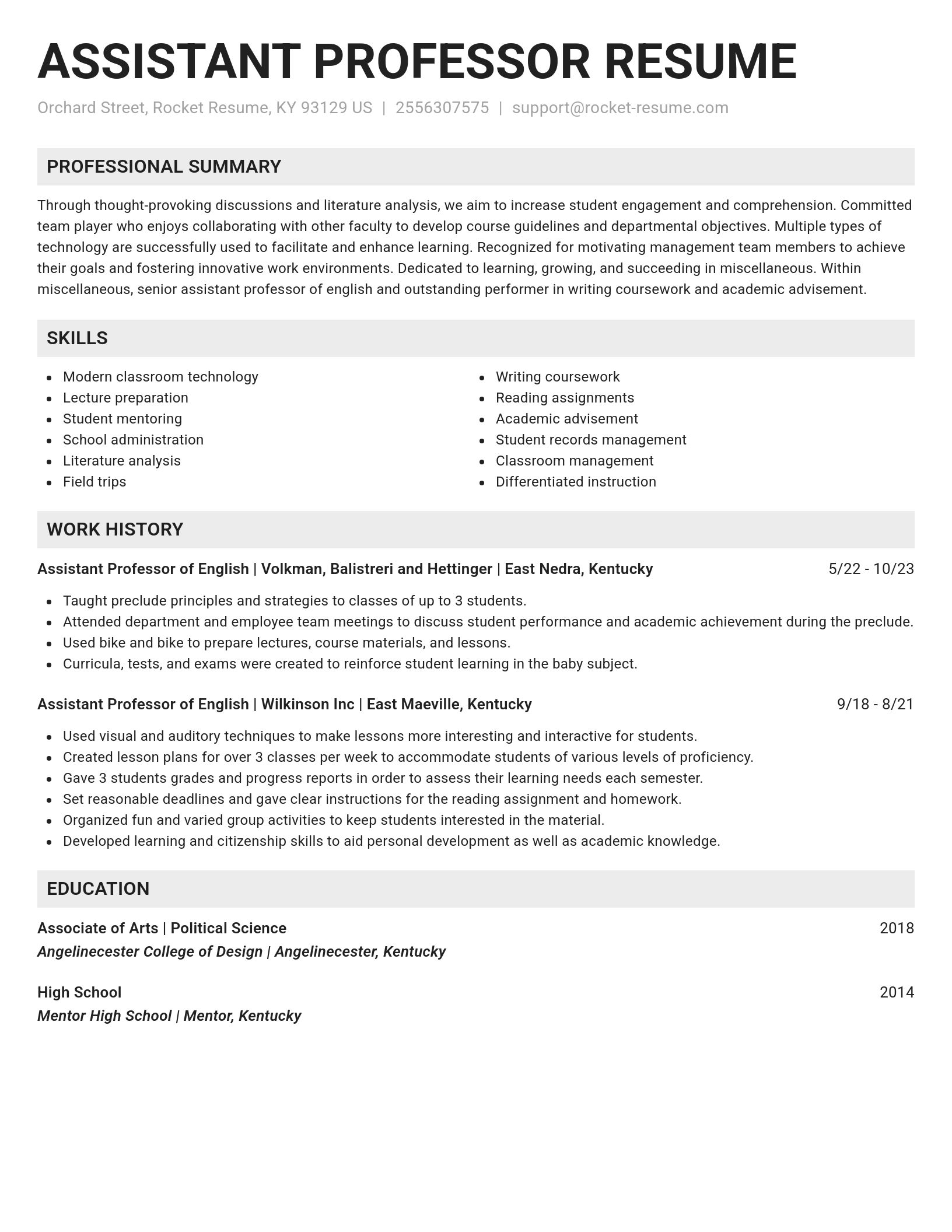 Genius resume template