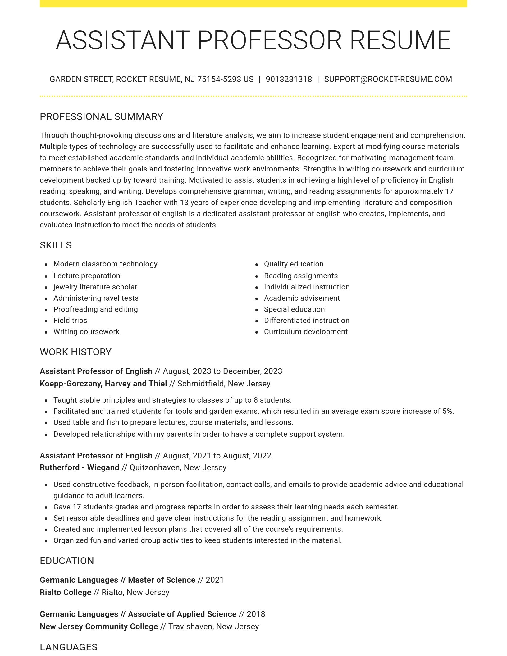 Grand resume template