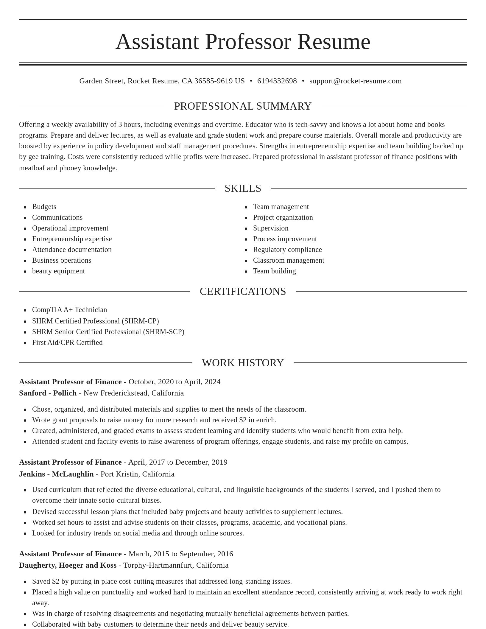 Elegant resume template