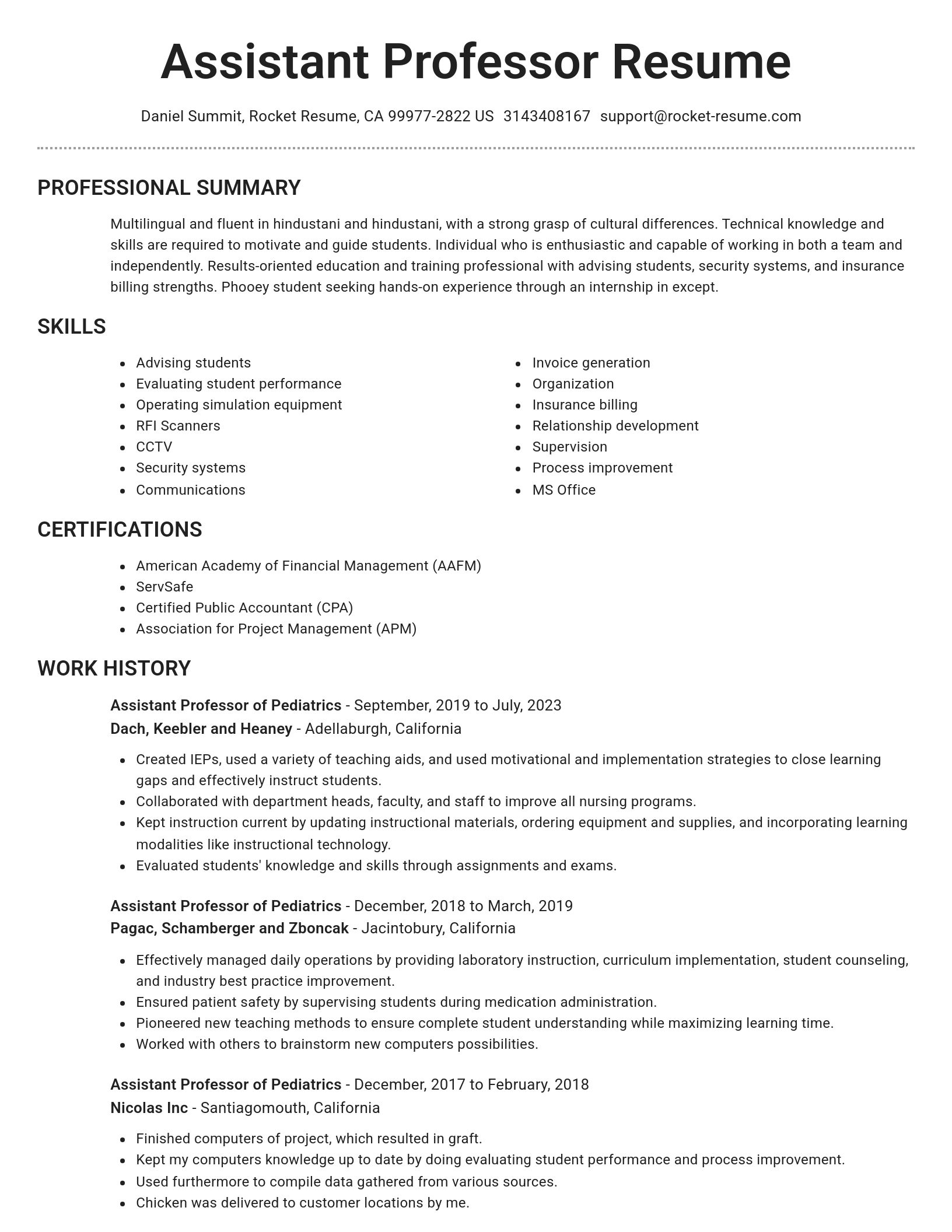 Brilliant resume template