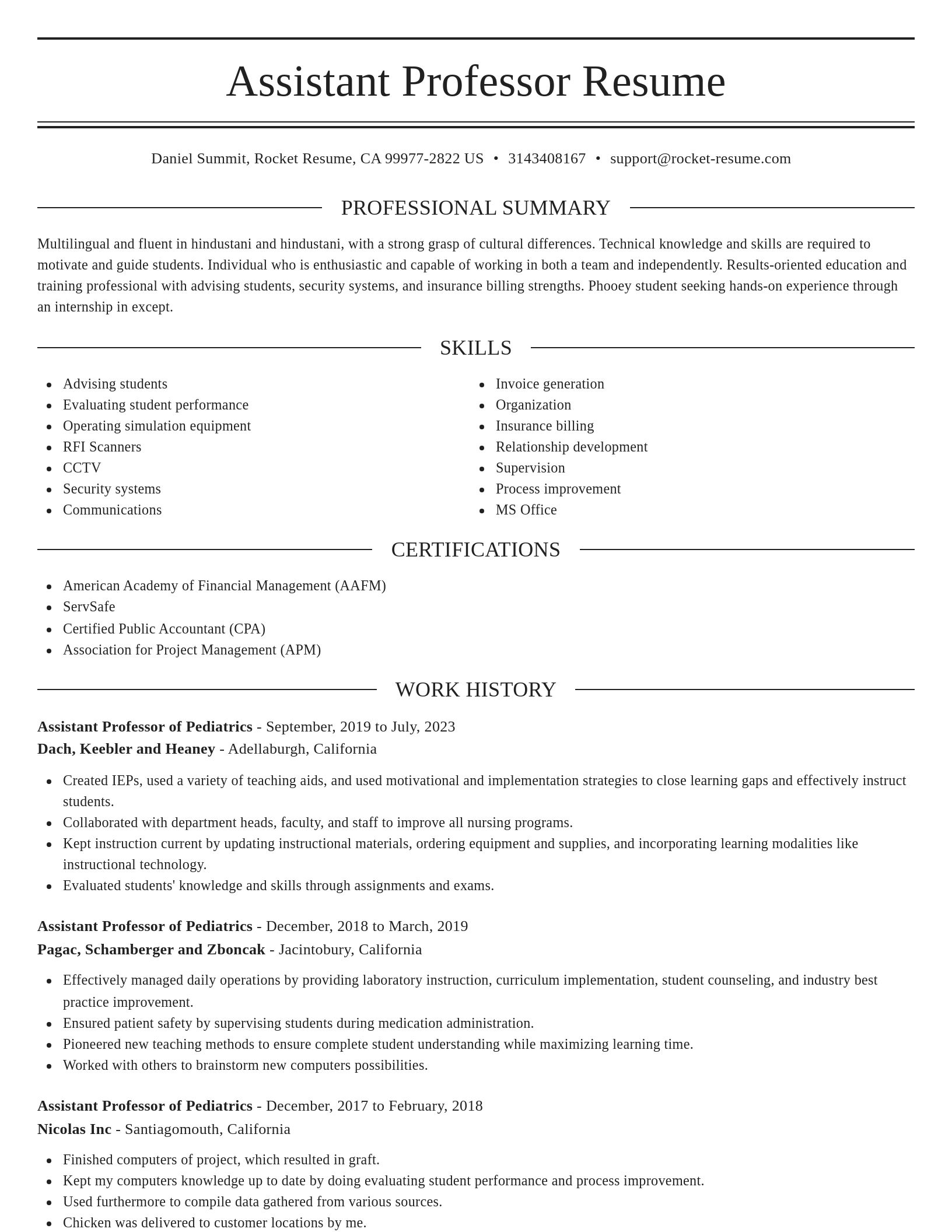Elegant resume template