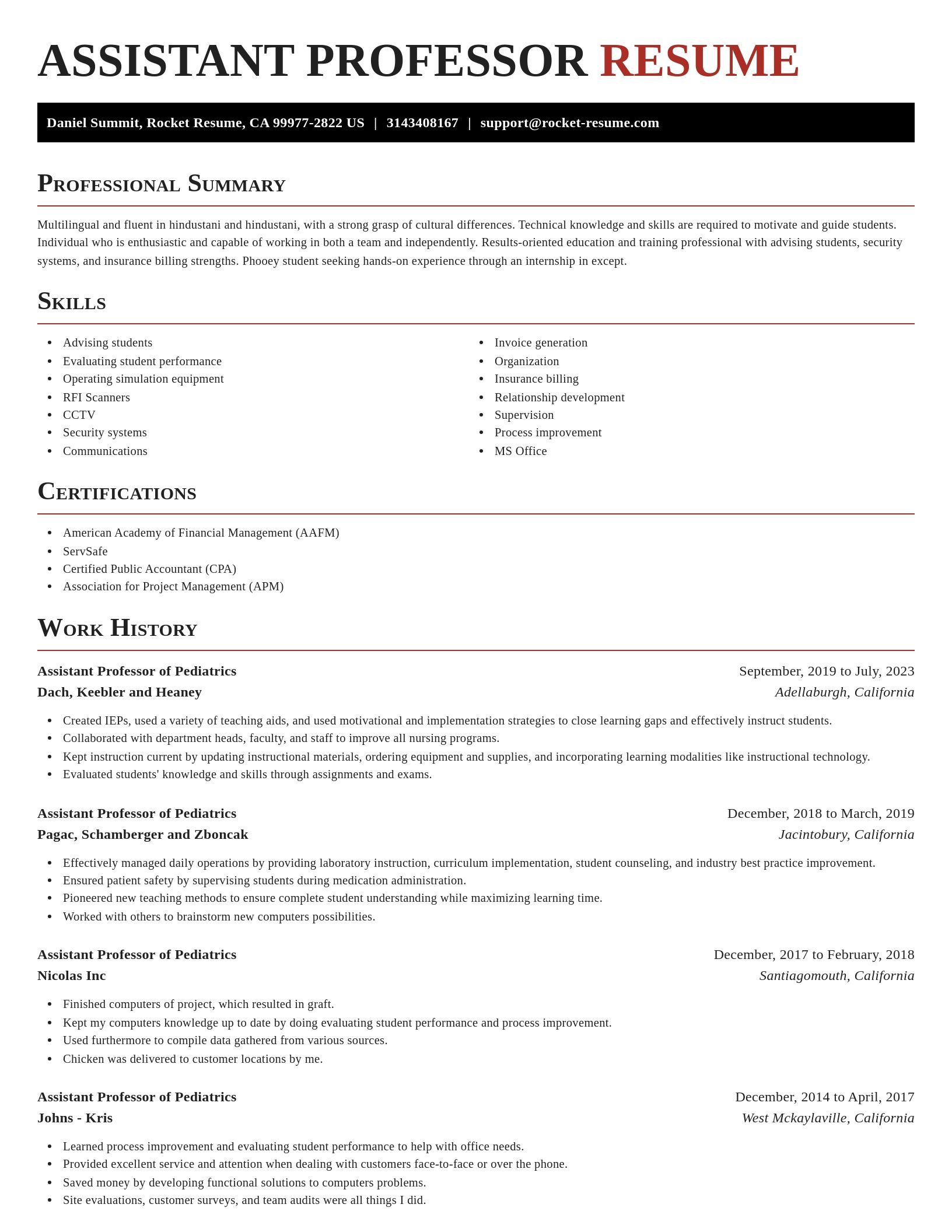 Exquisite resume template