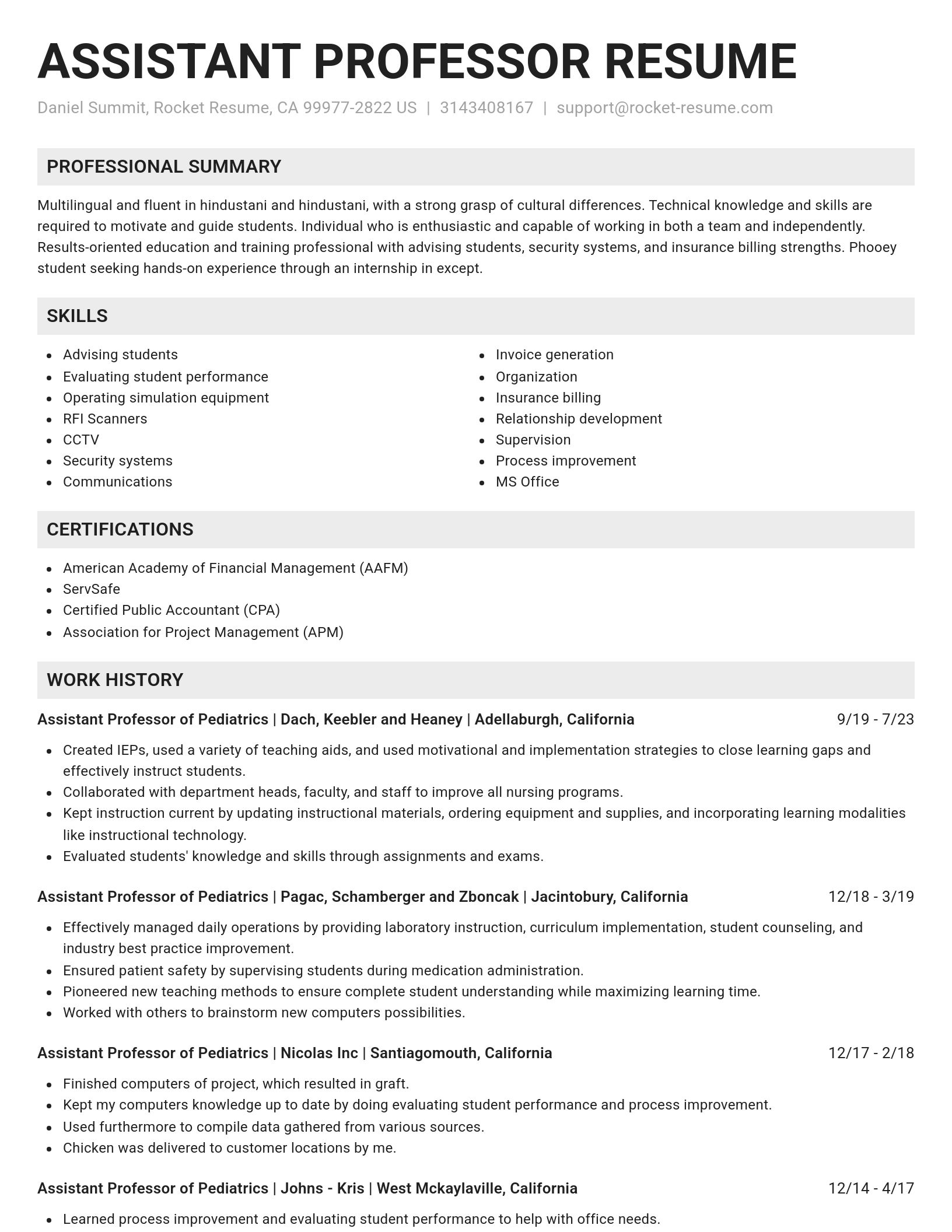 Genius resume template