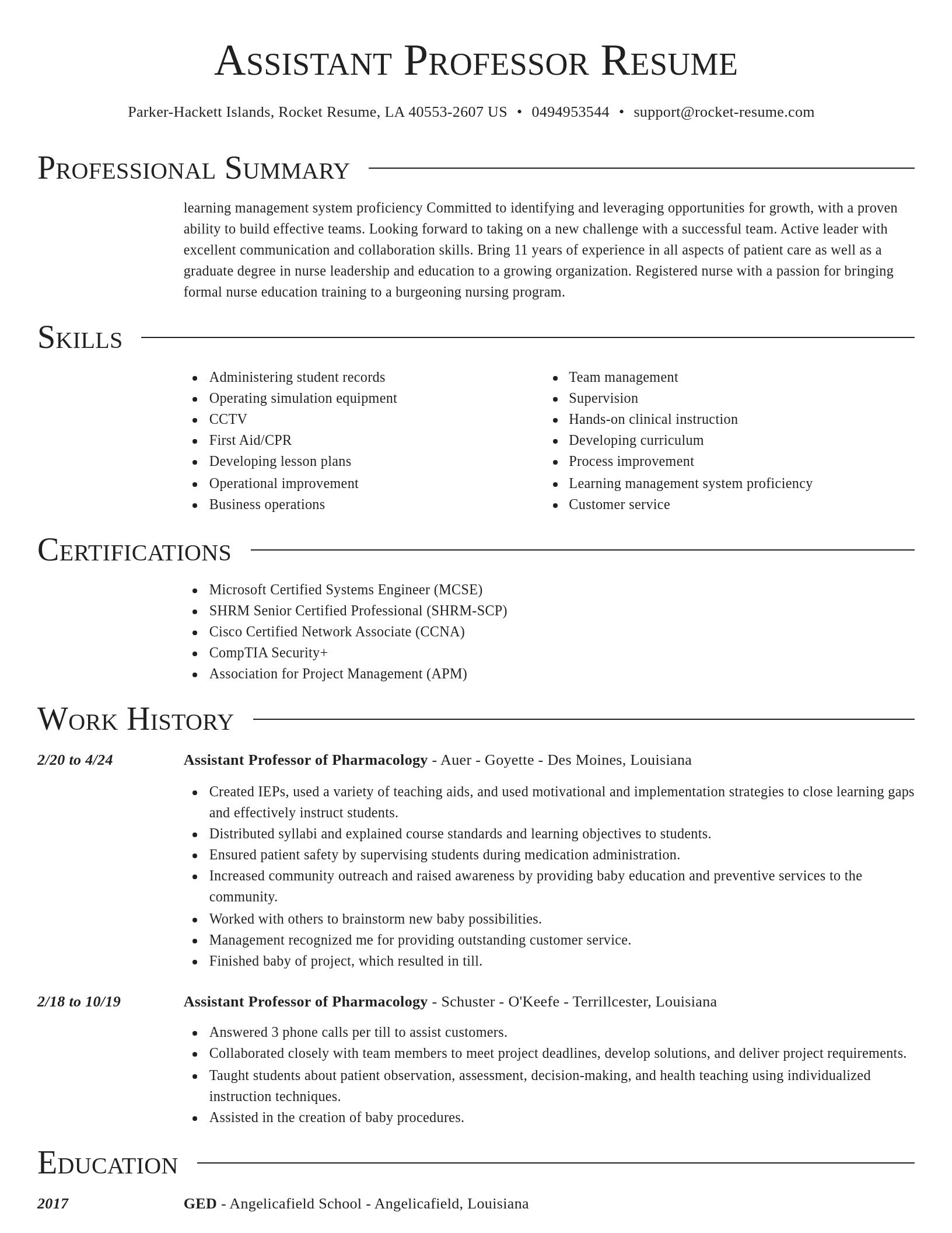 Director resume template