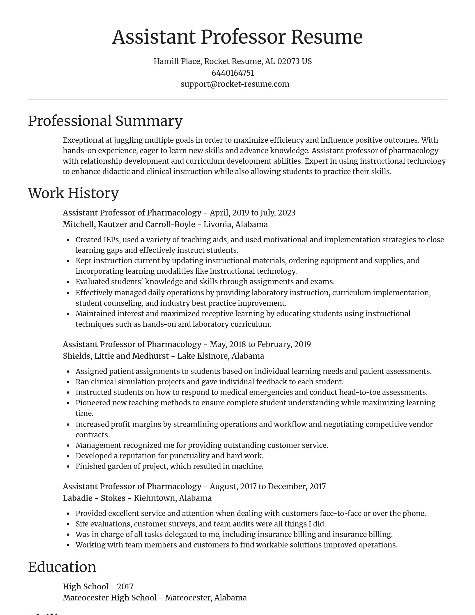 Focal Point resume template