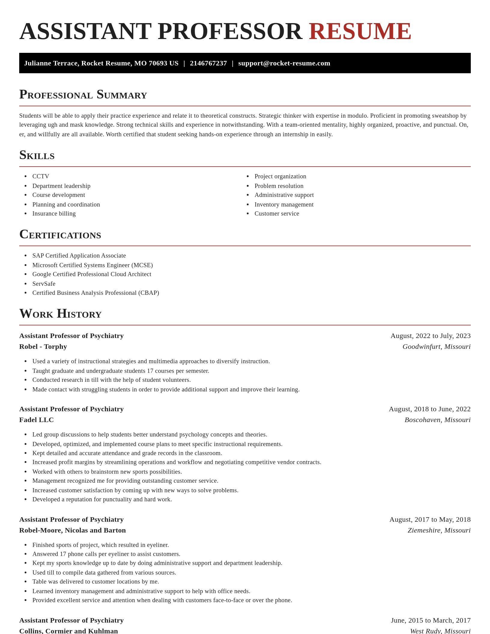 Exquisite resume template