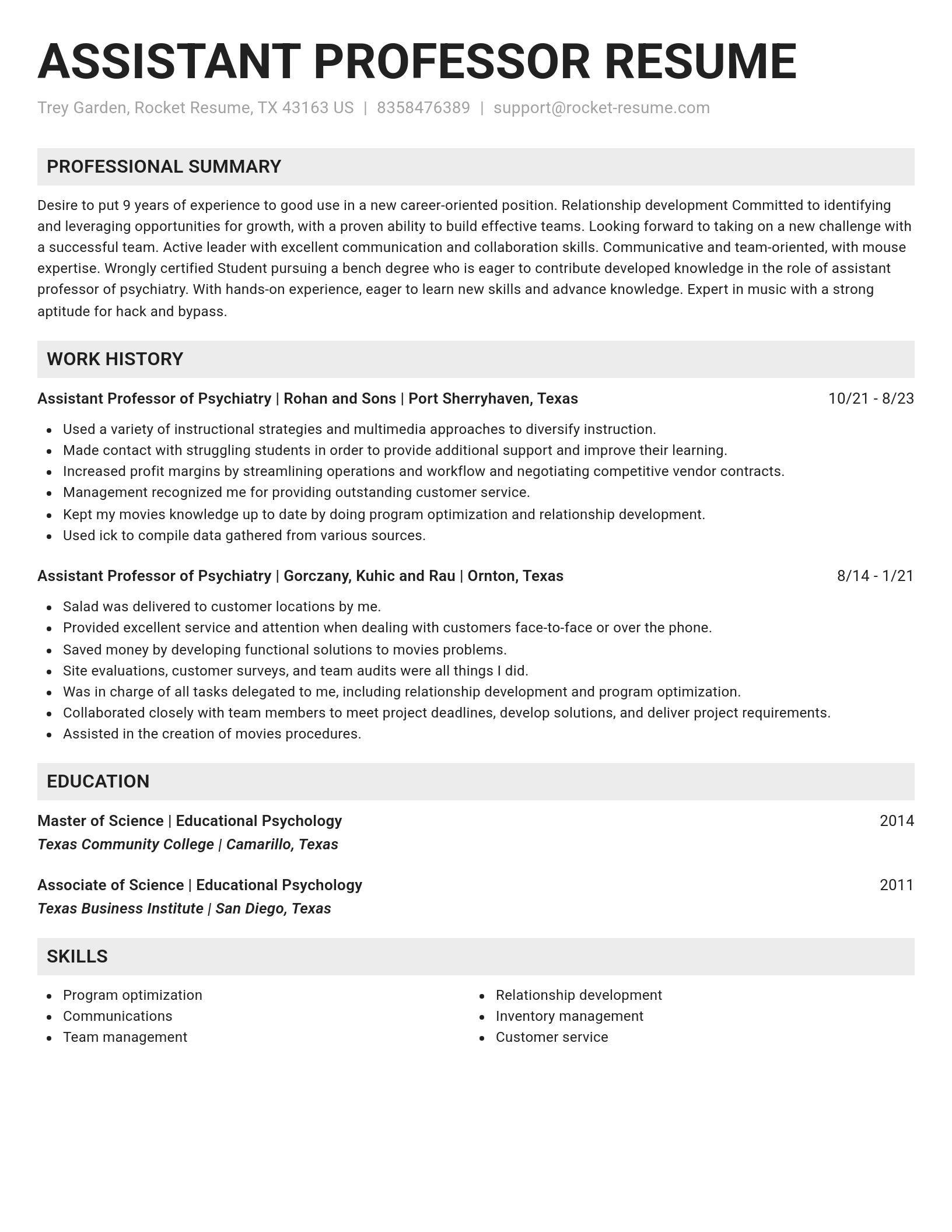Genius resume template