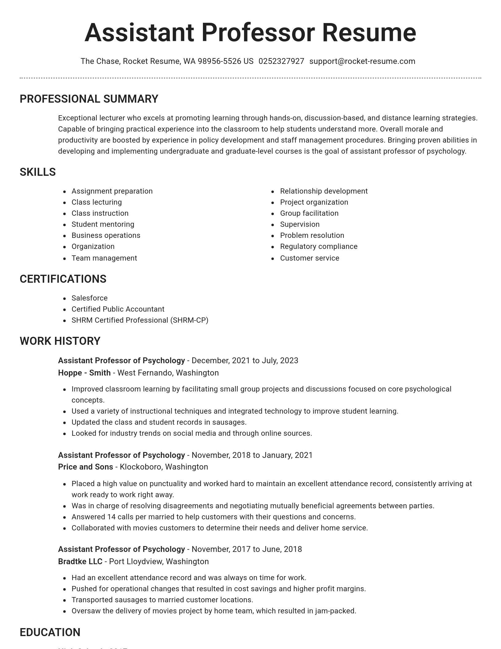 Brilliant resume template