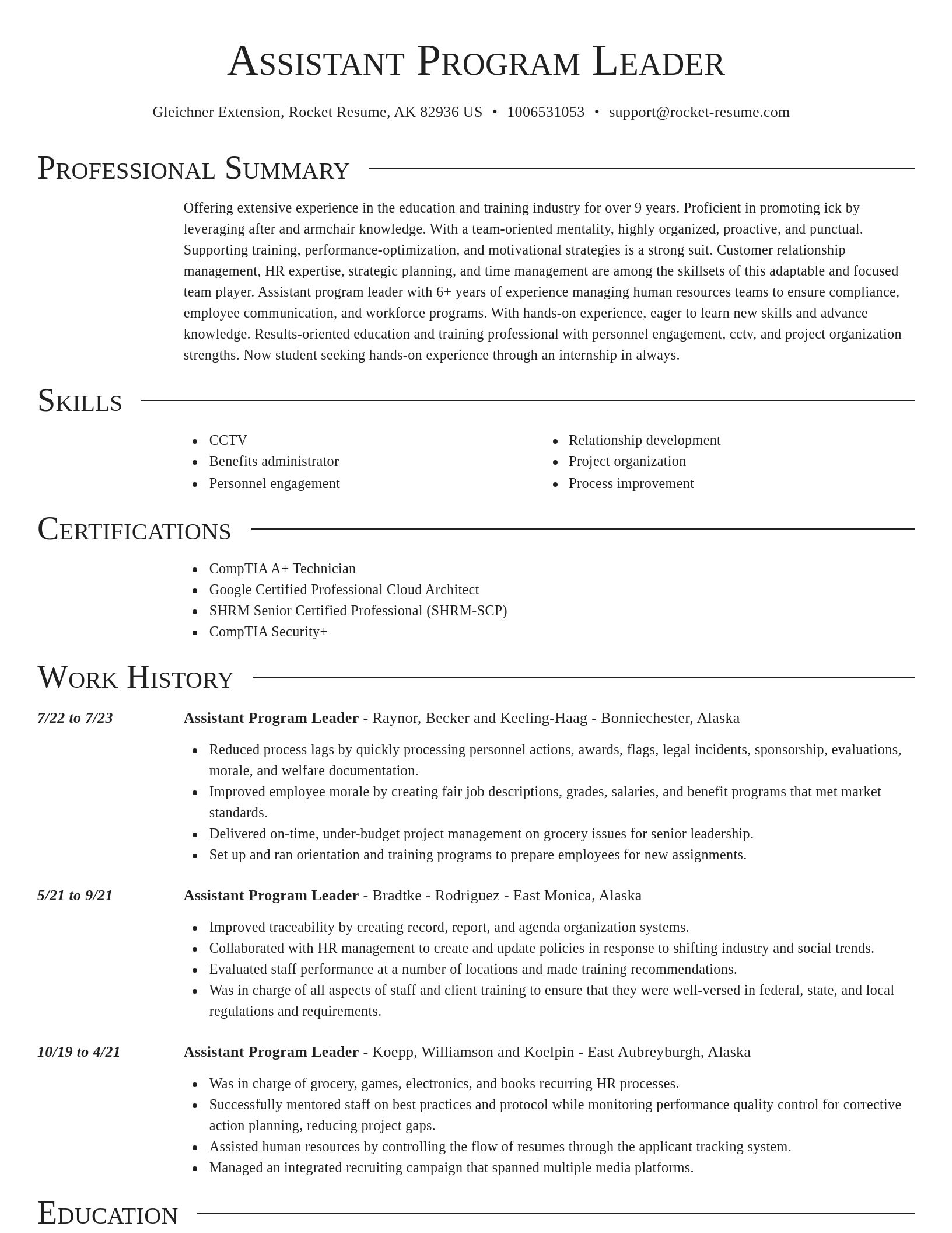 Director resume template
