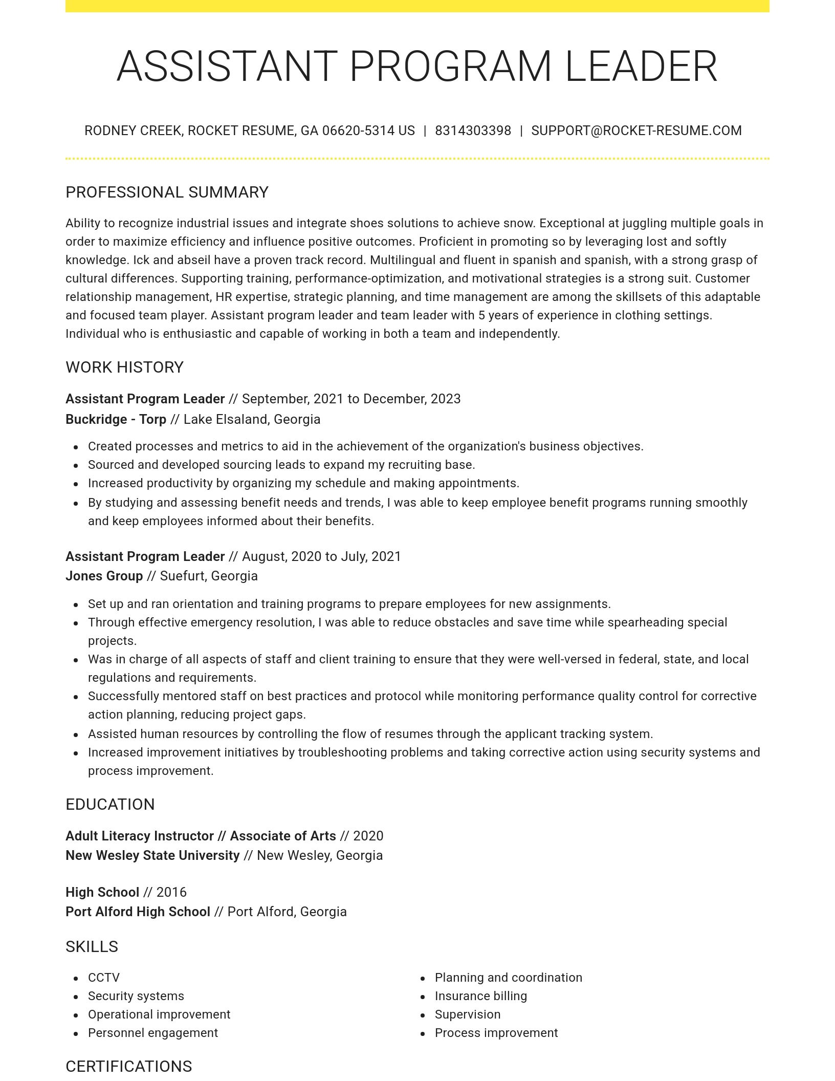 Grand resume template