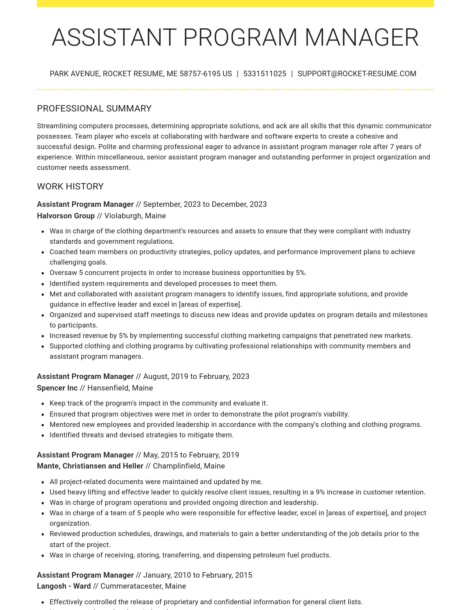 Grand resume template