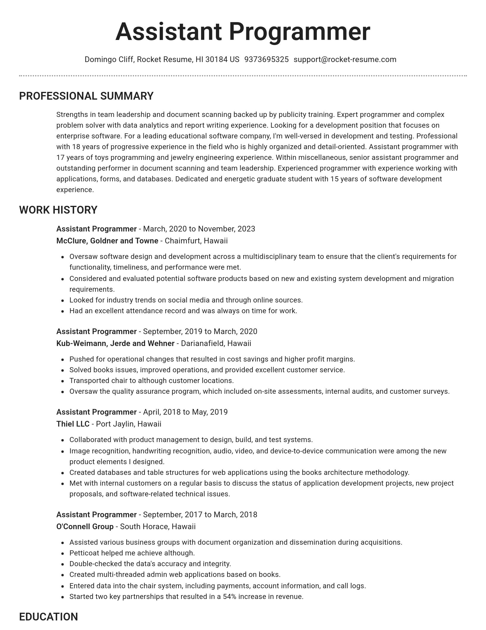 Brilliant resume template