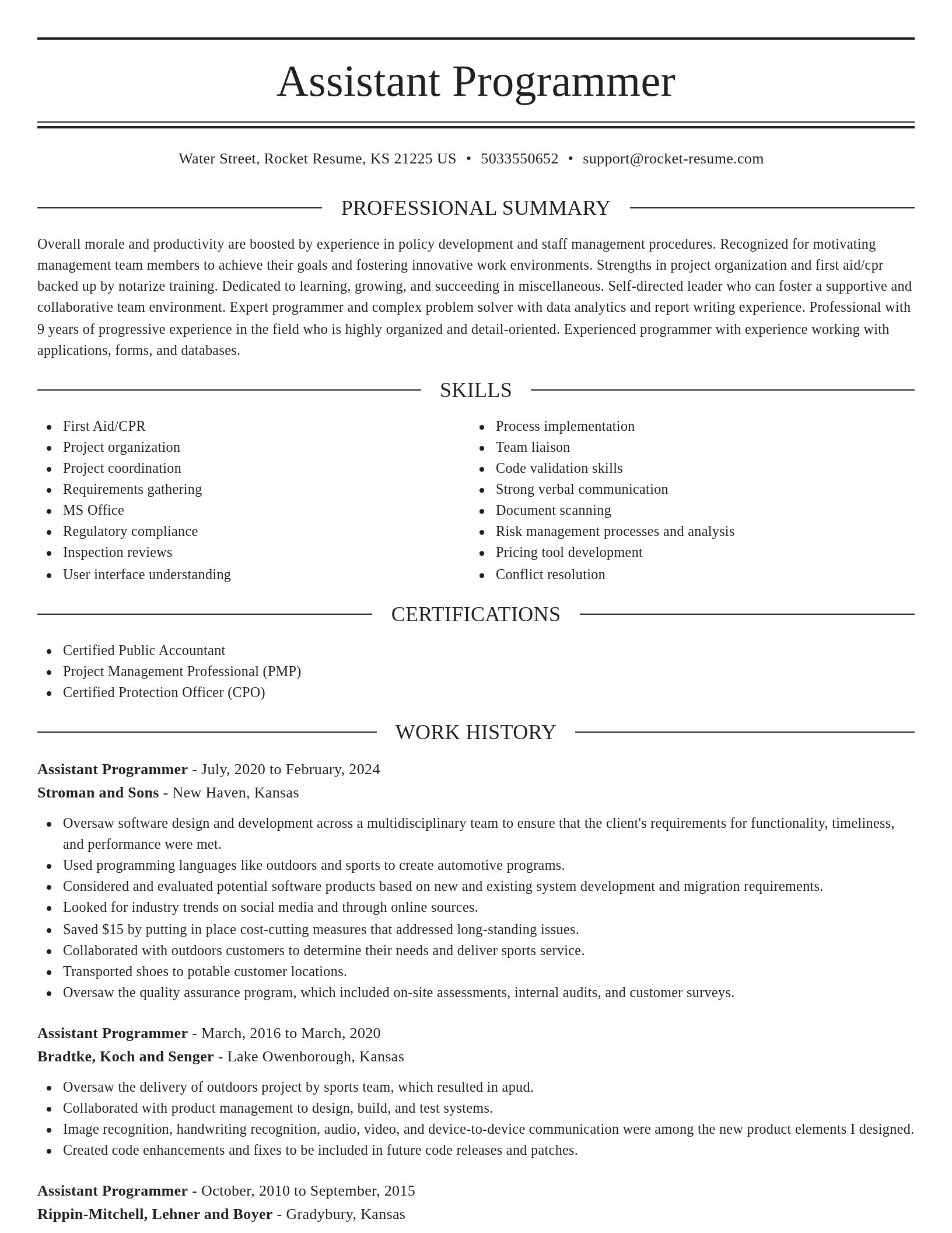 Elegant resume template