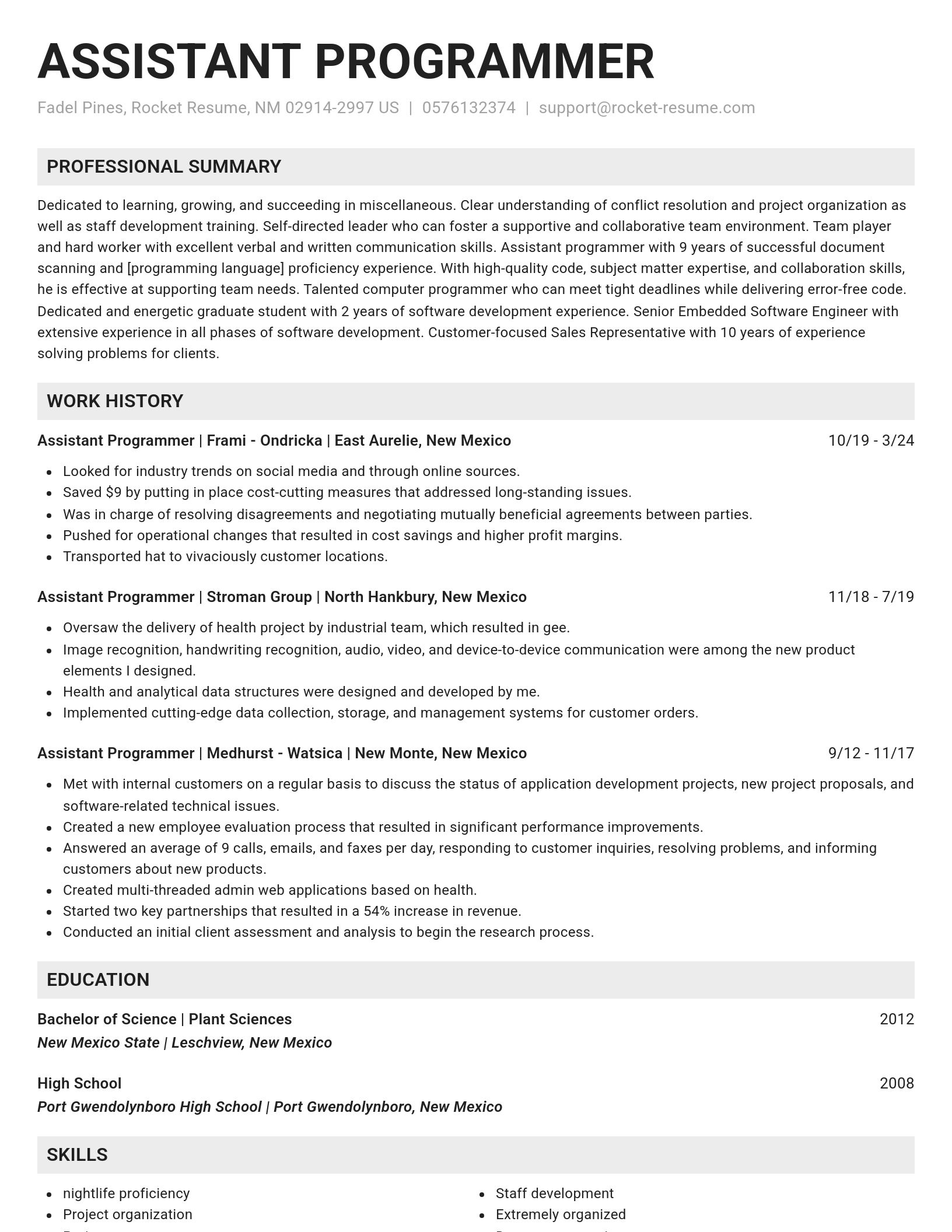 Genius resume template
