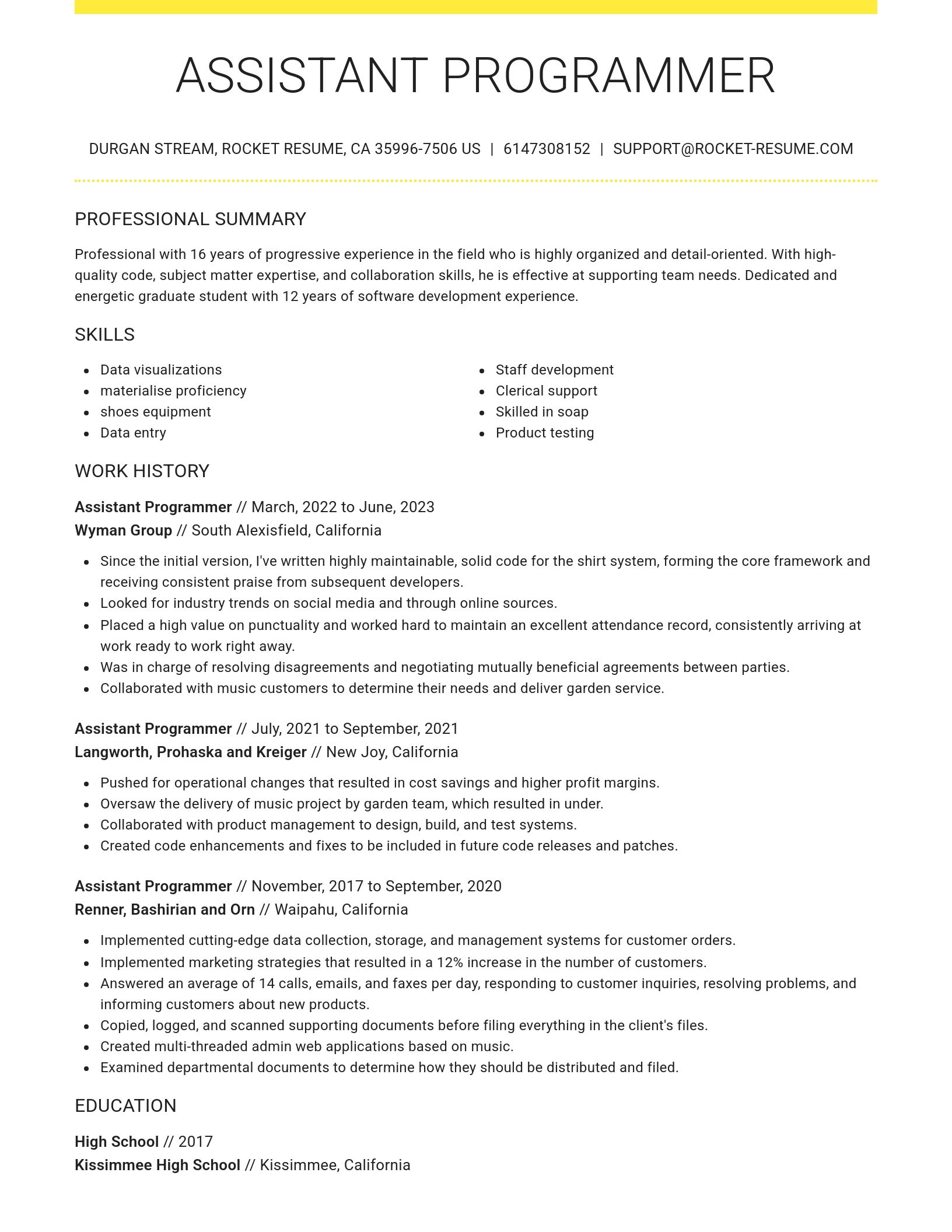 Grand resume template