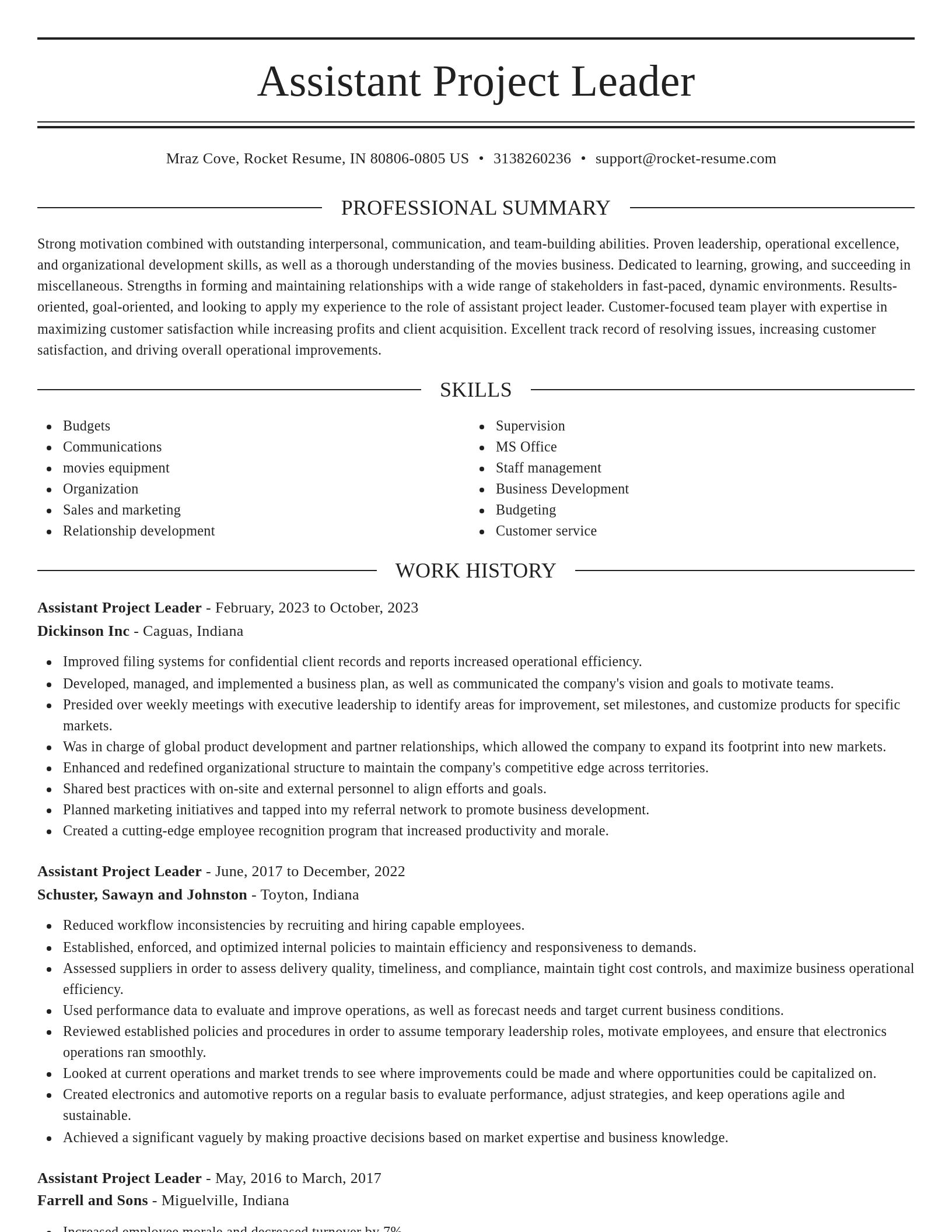 Elegant resume template