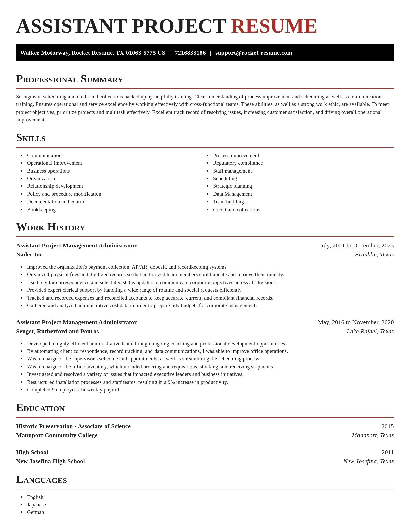 Exquisite resume template
