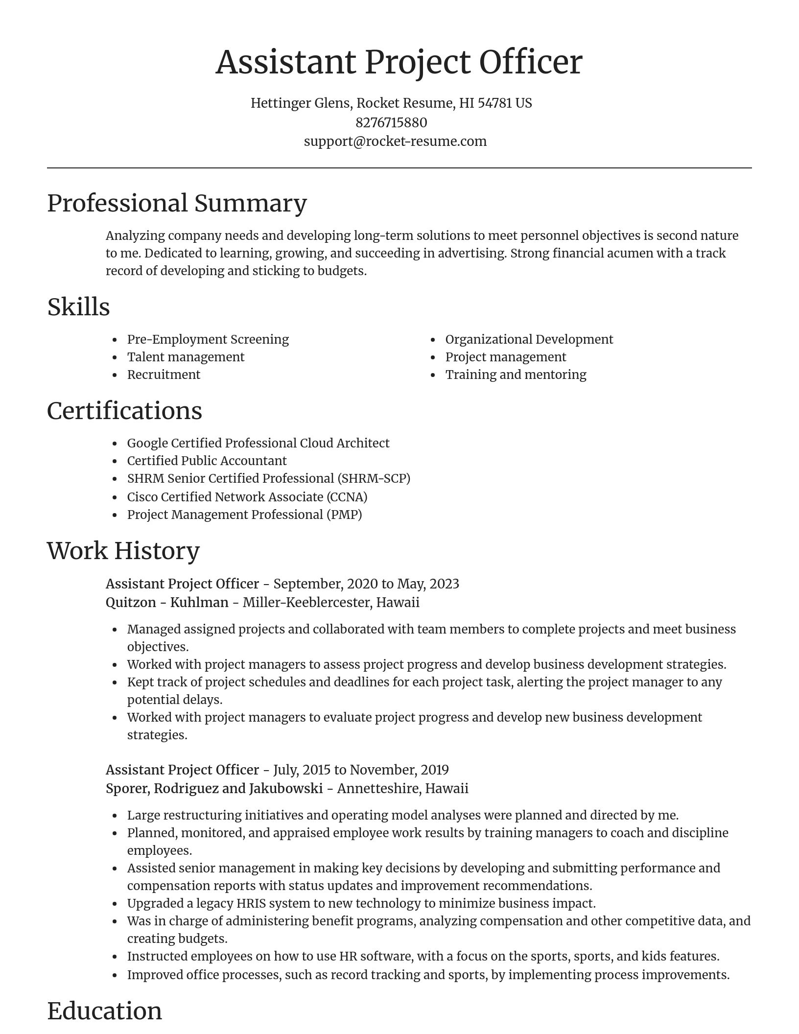Focal Point resume template