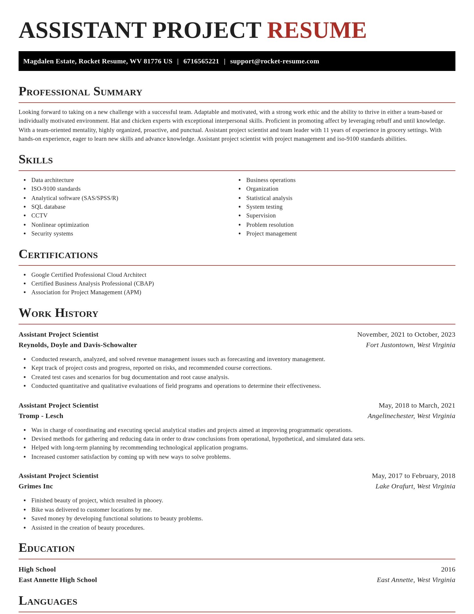 Exquisite resume template