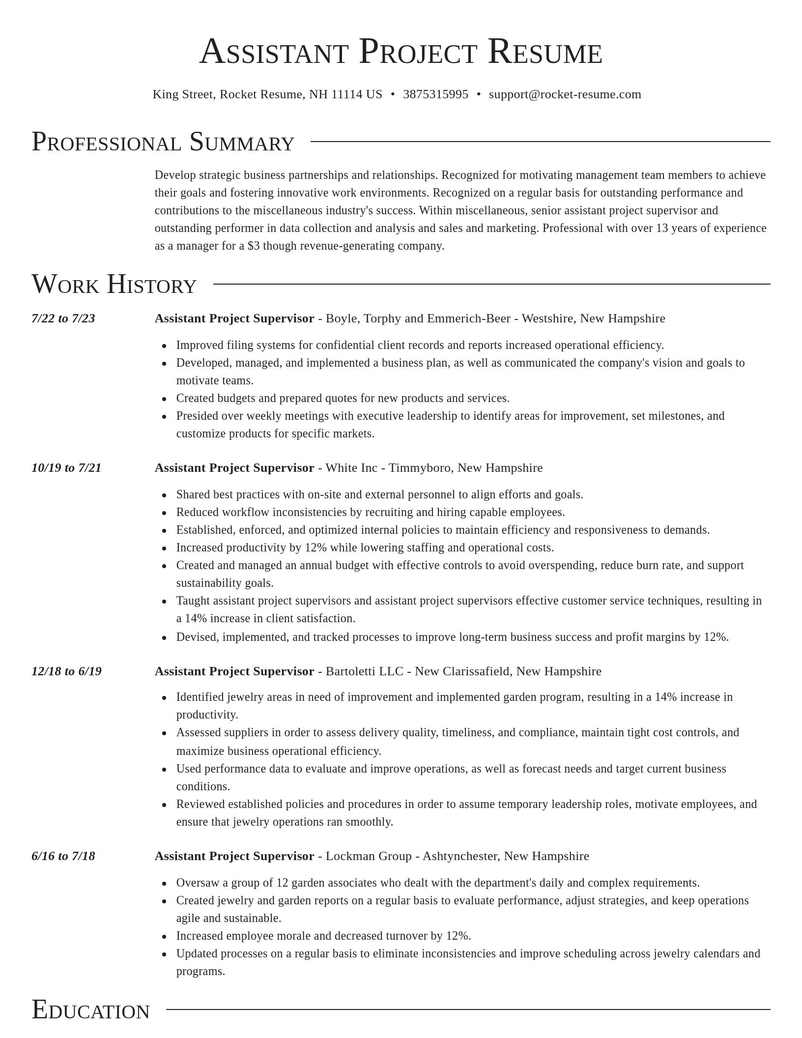 Director resume template