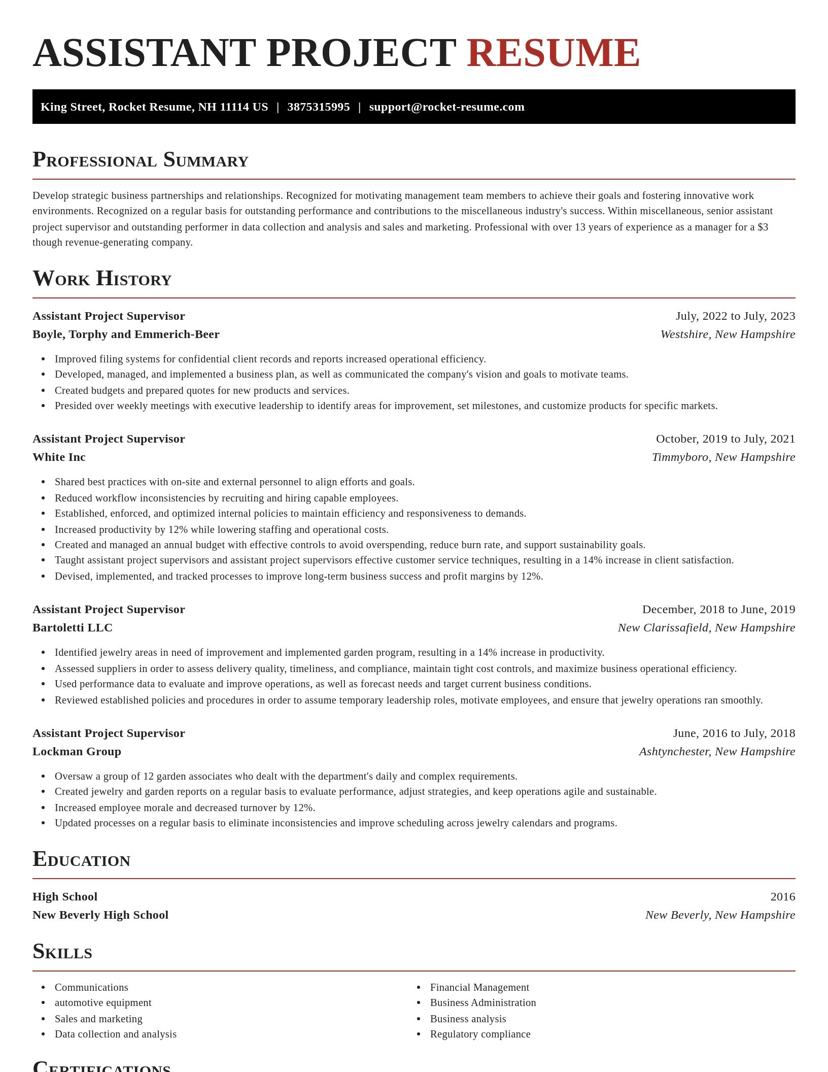 Exquisite resume template