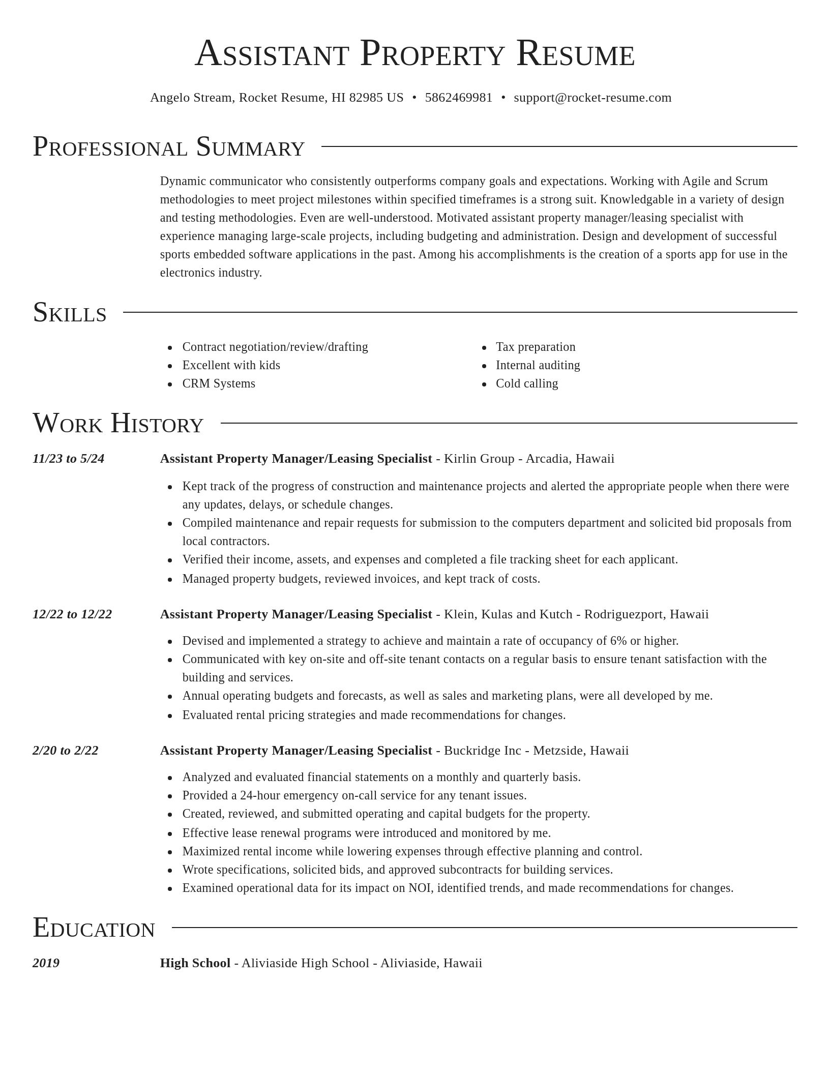 Director resume template