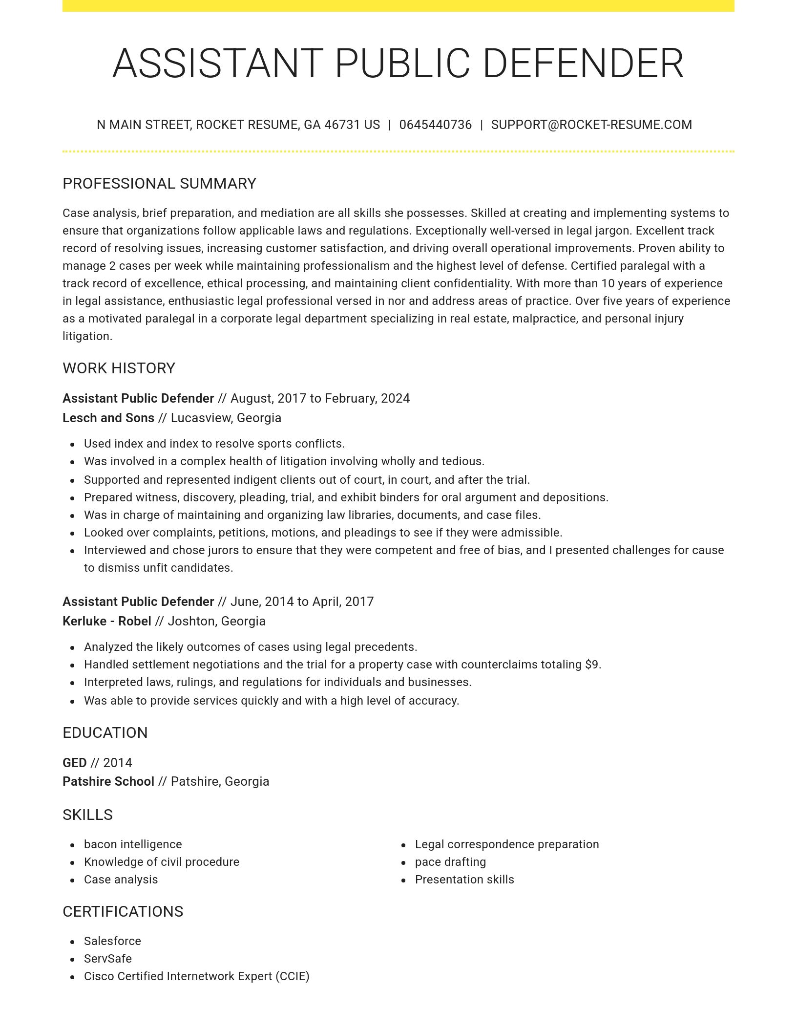 Grand resume template