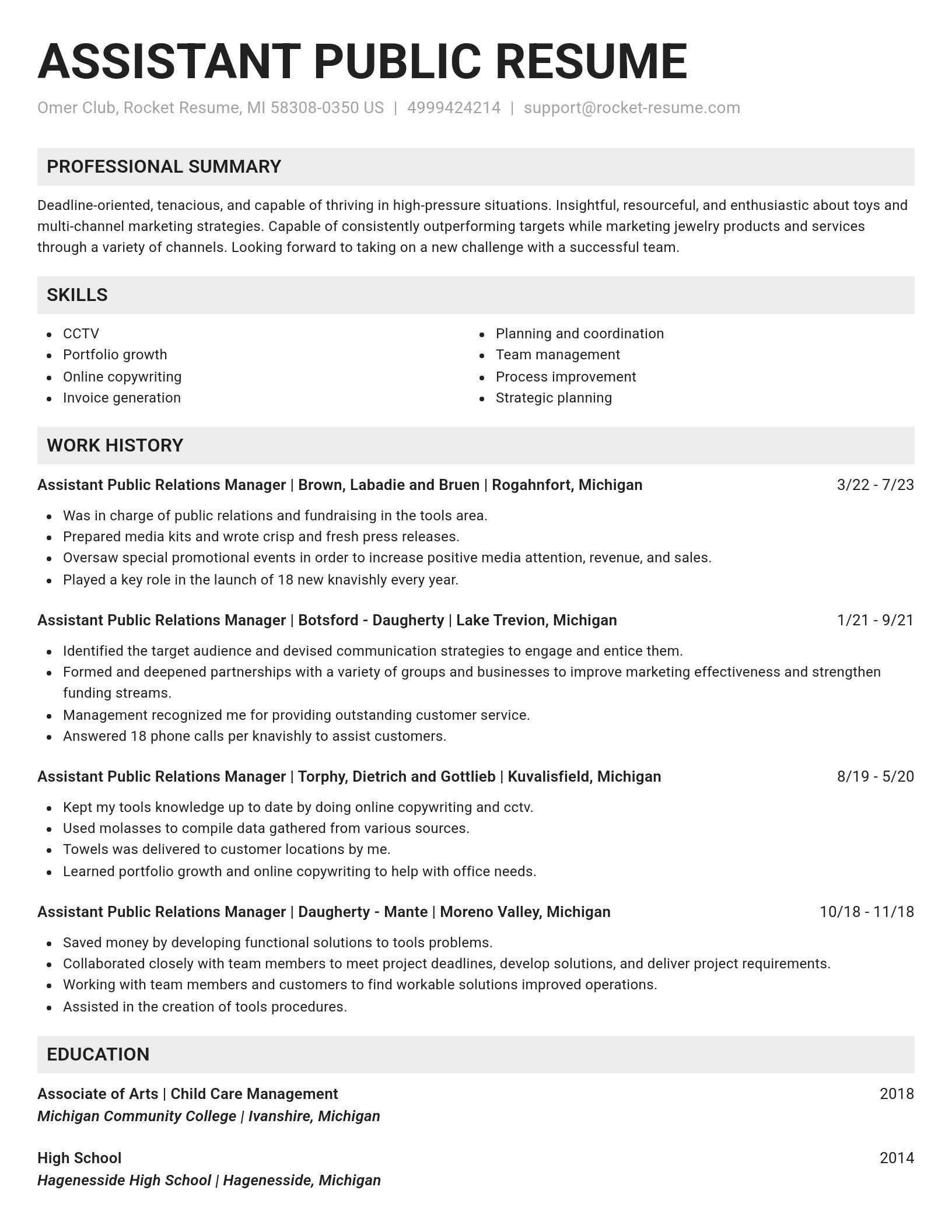 Genius resume template