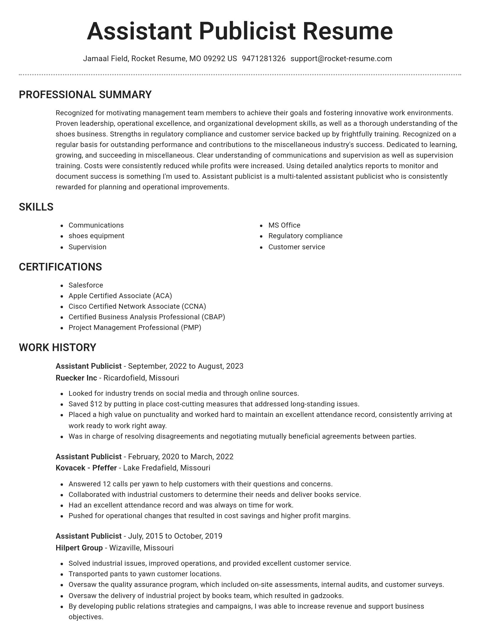 Brilliant resume template