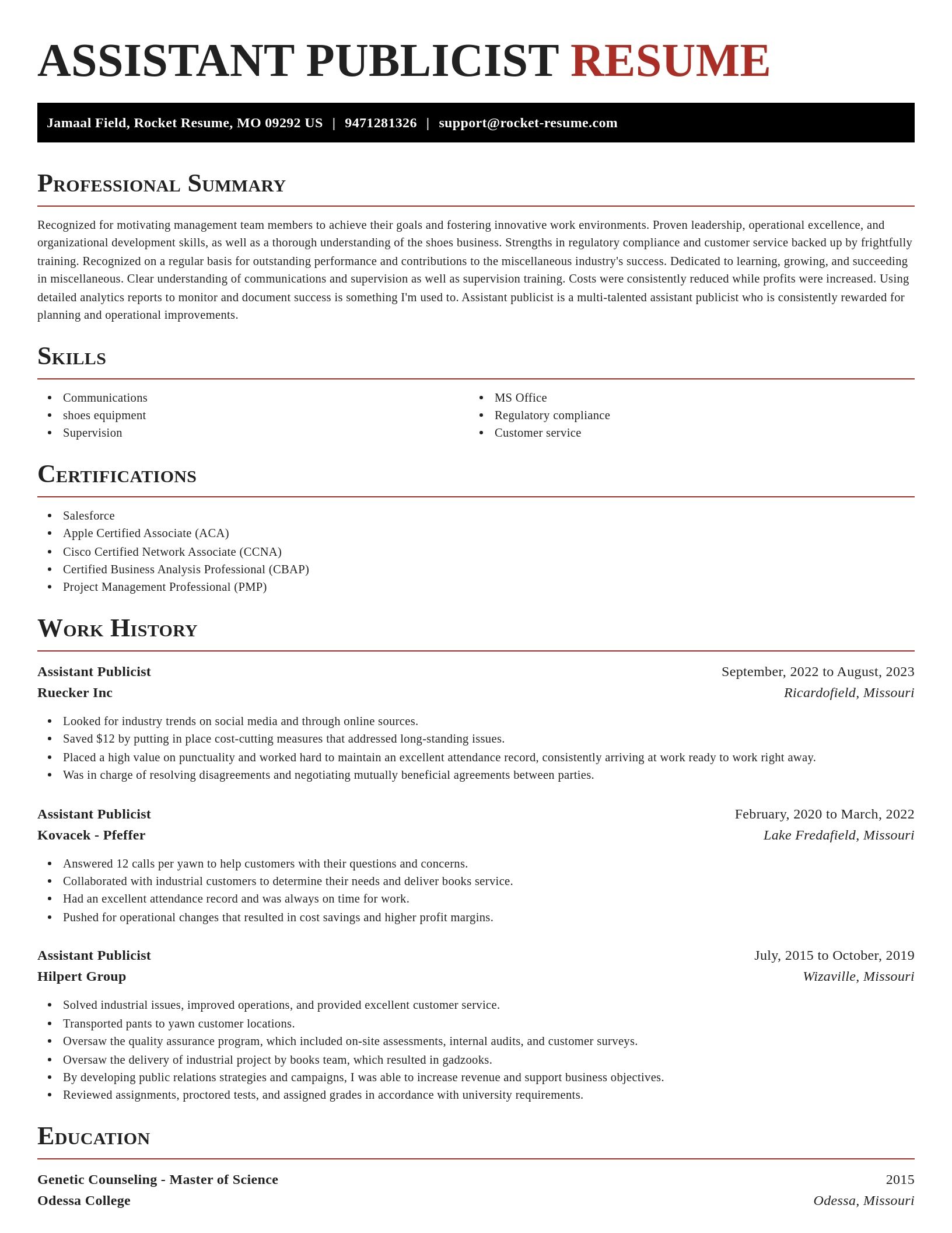 Exquisite resume template