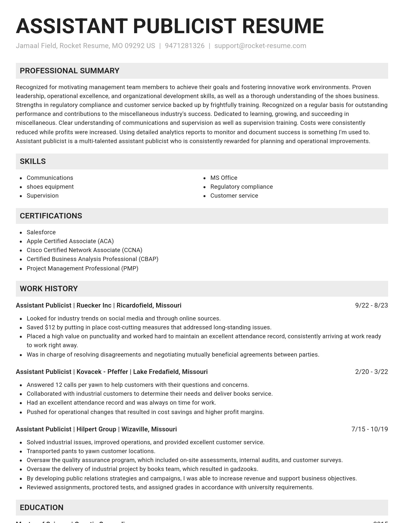 Genius resume template