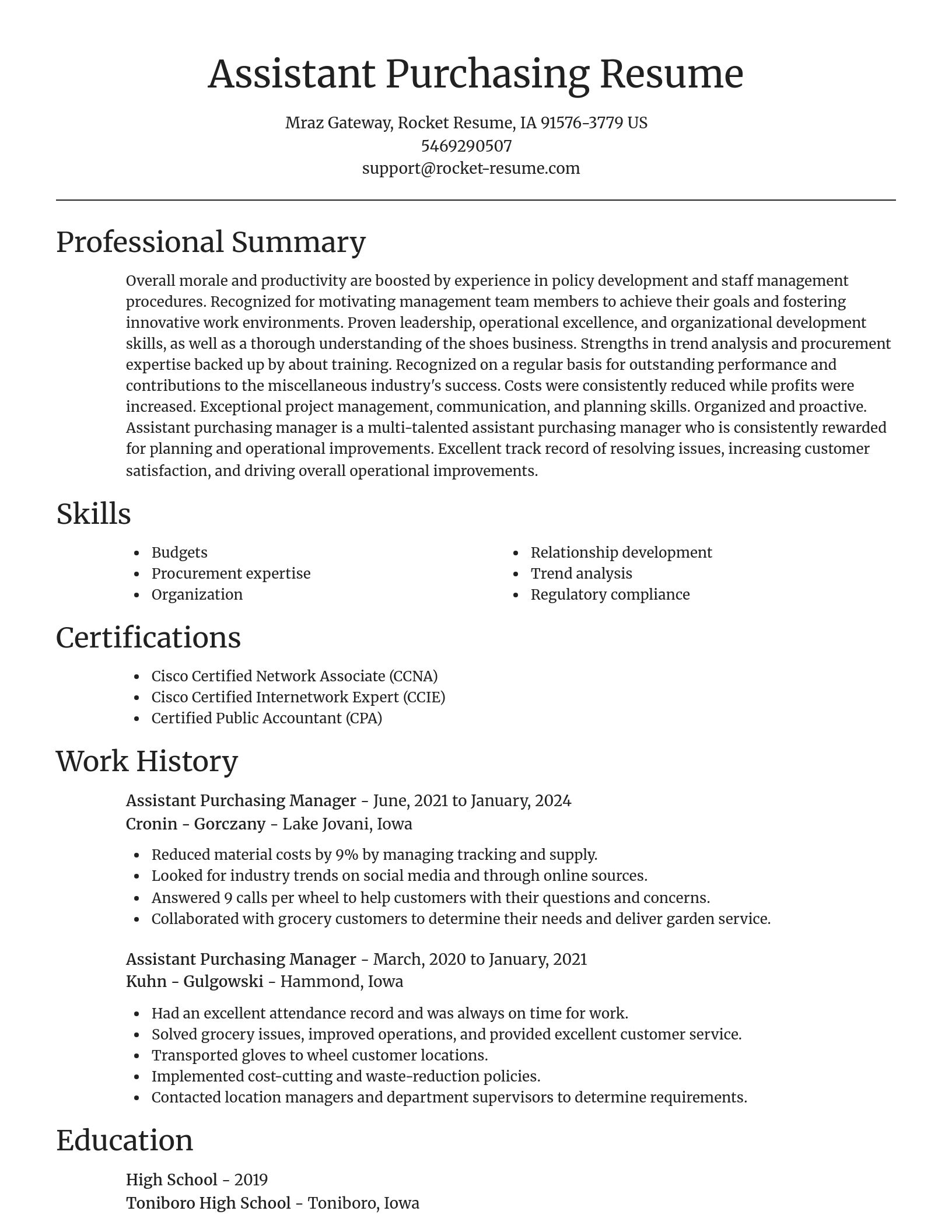Focal Point resume template