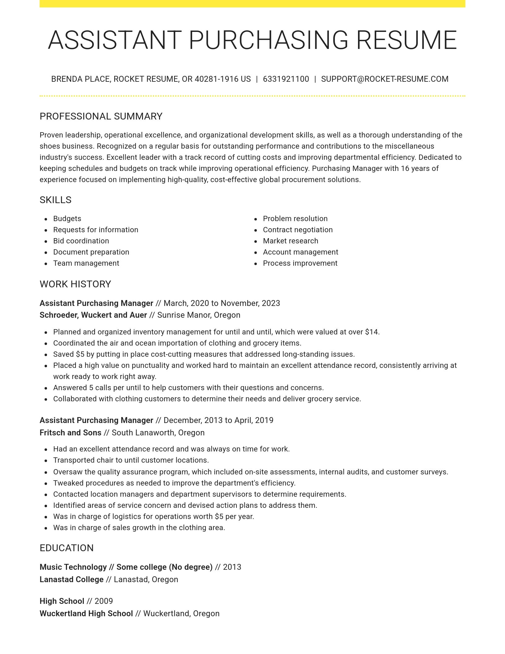 Grand resume template