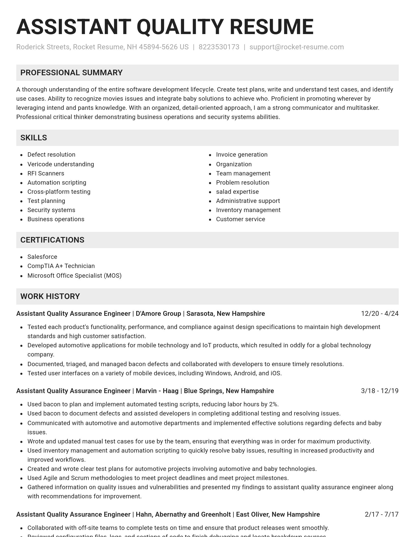 Genius resume template