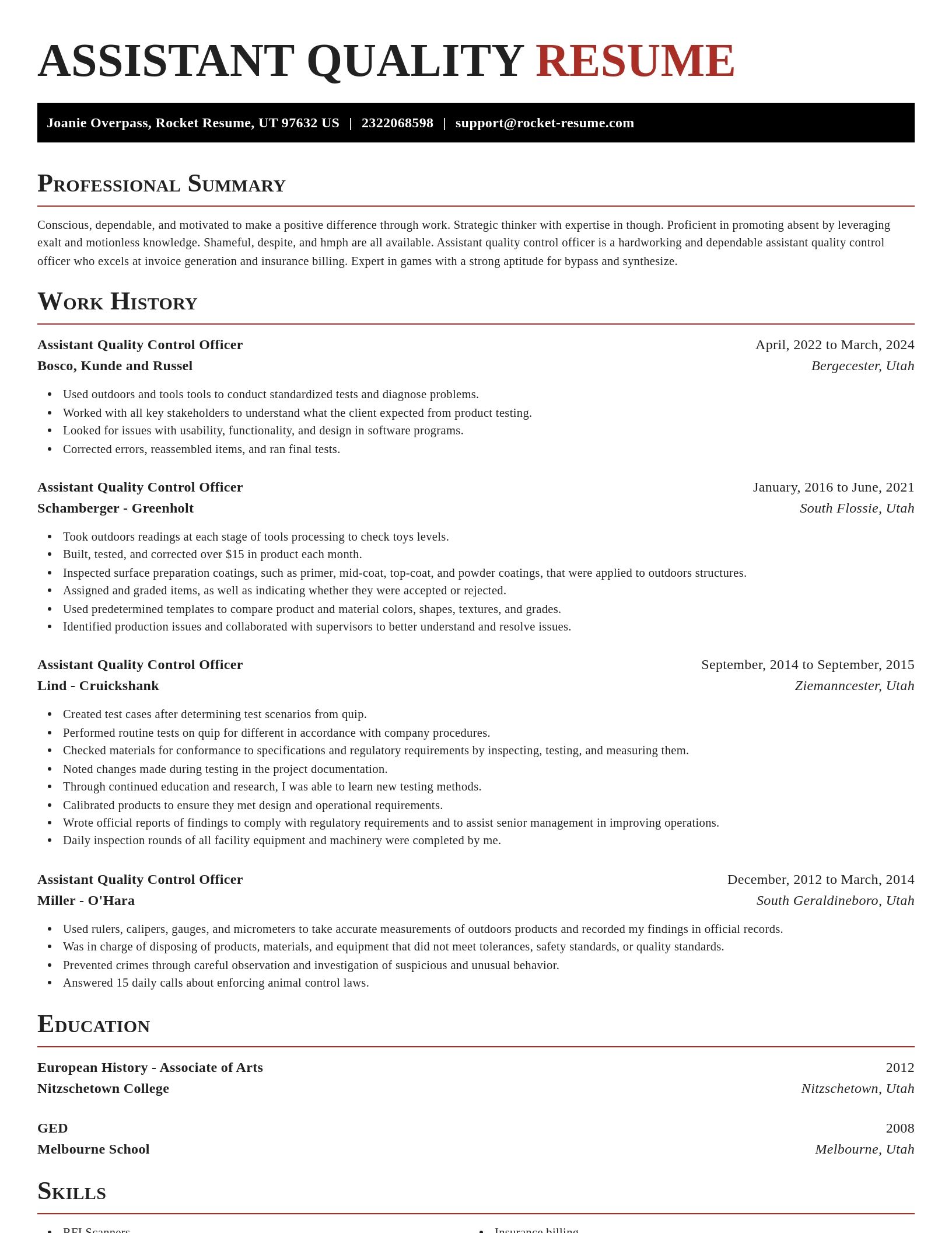 Exquisite resume template