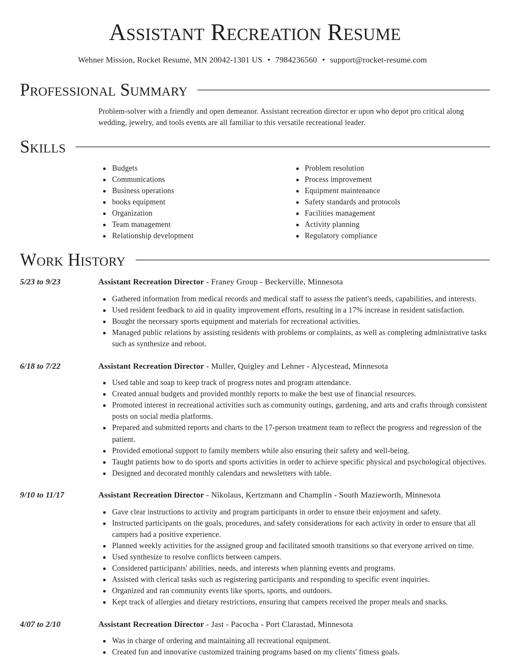 Director resume template