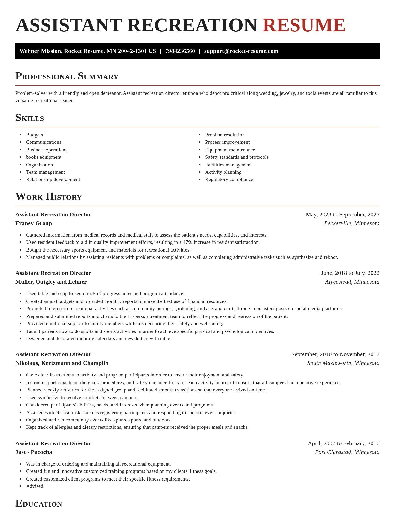 Exquisite resume template