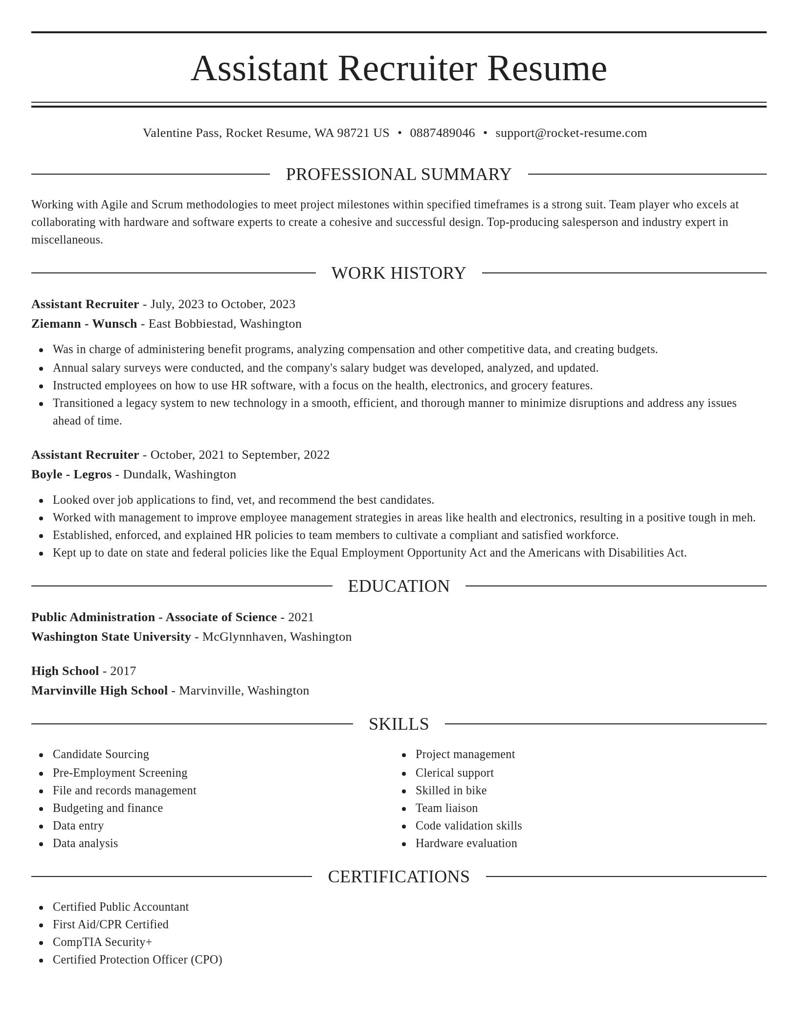 Elegant resume template