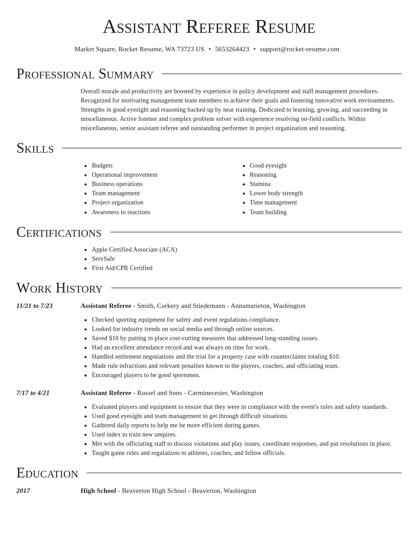 Director resume template