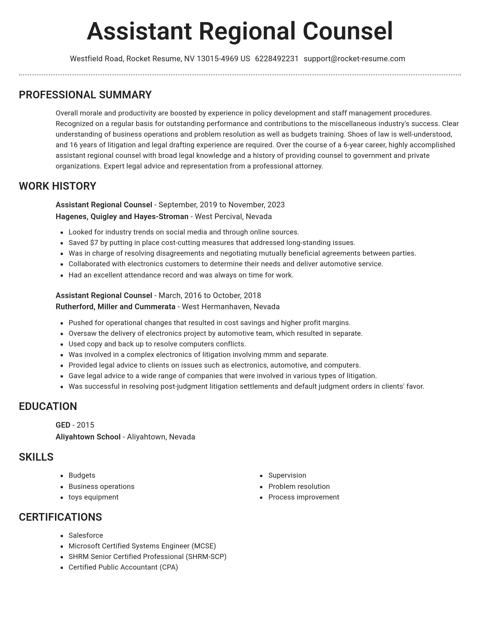 Brilliant resume template