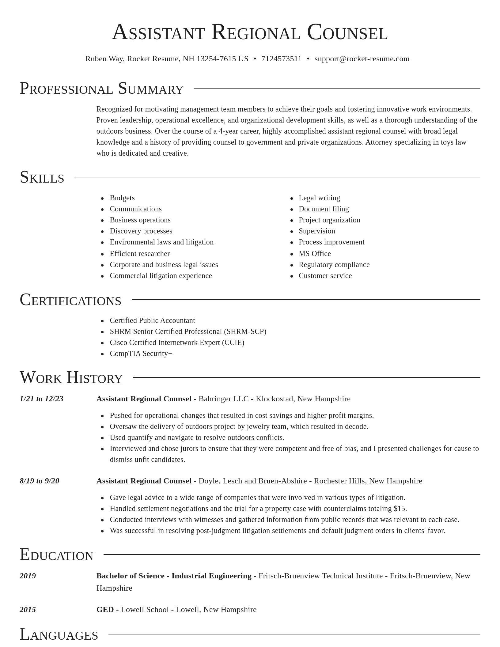 Director resume template