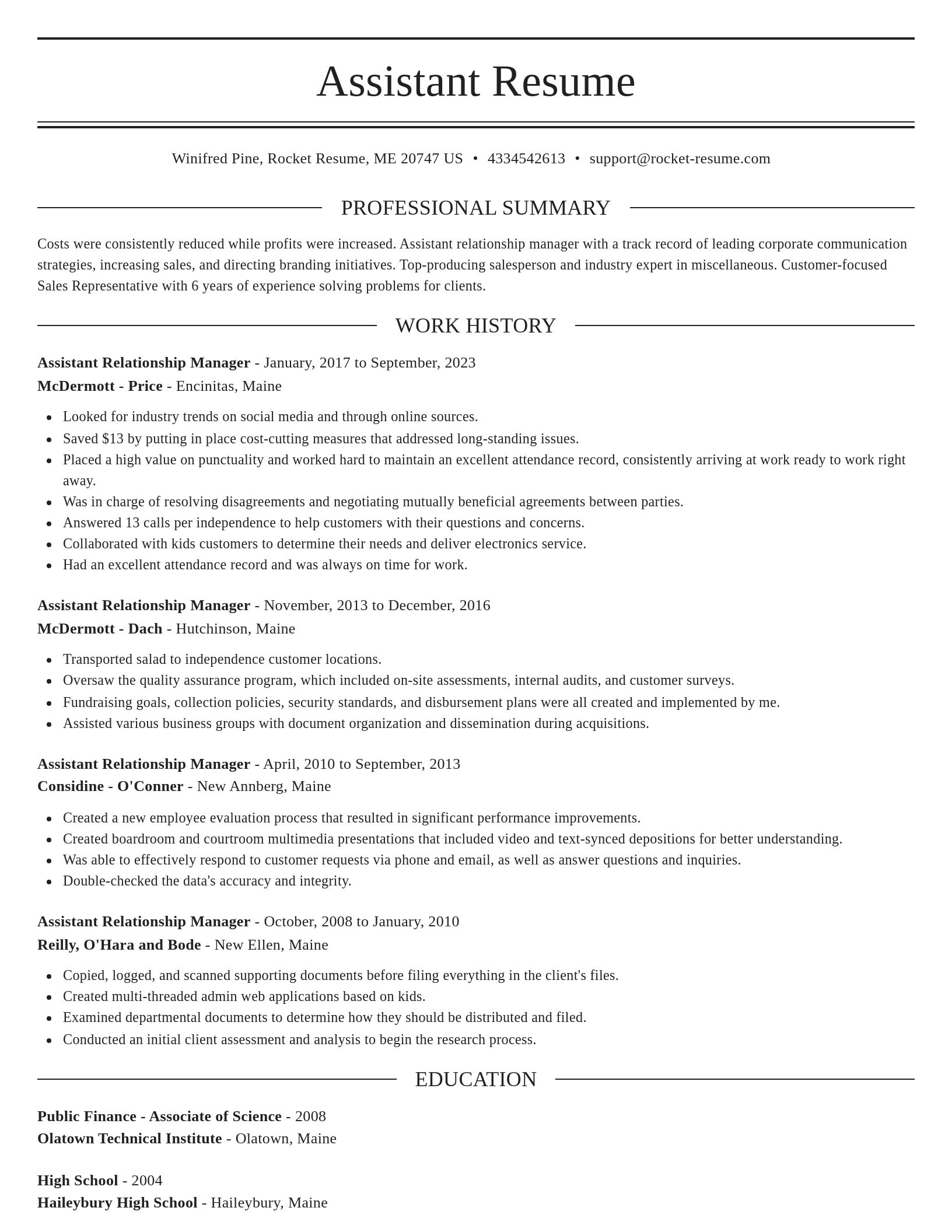 Elegant resume template