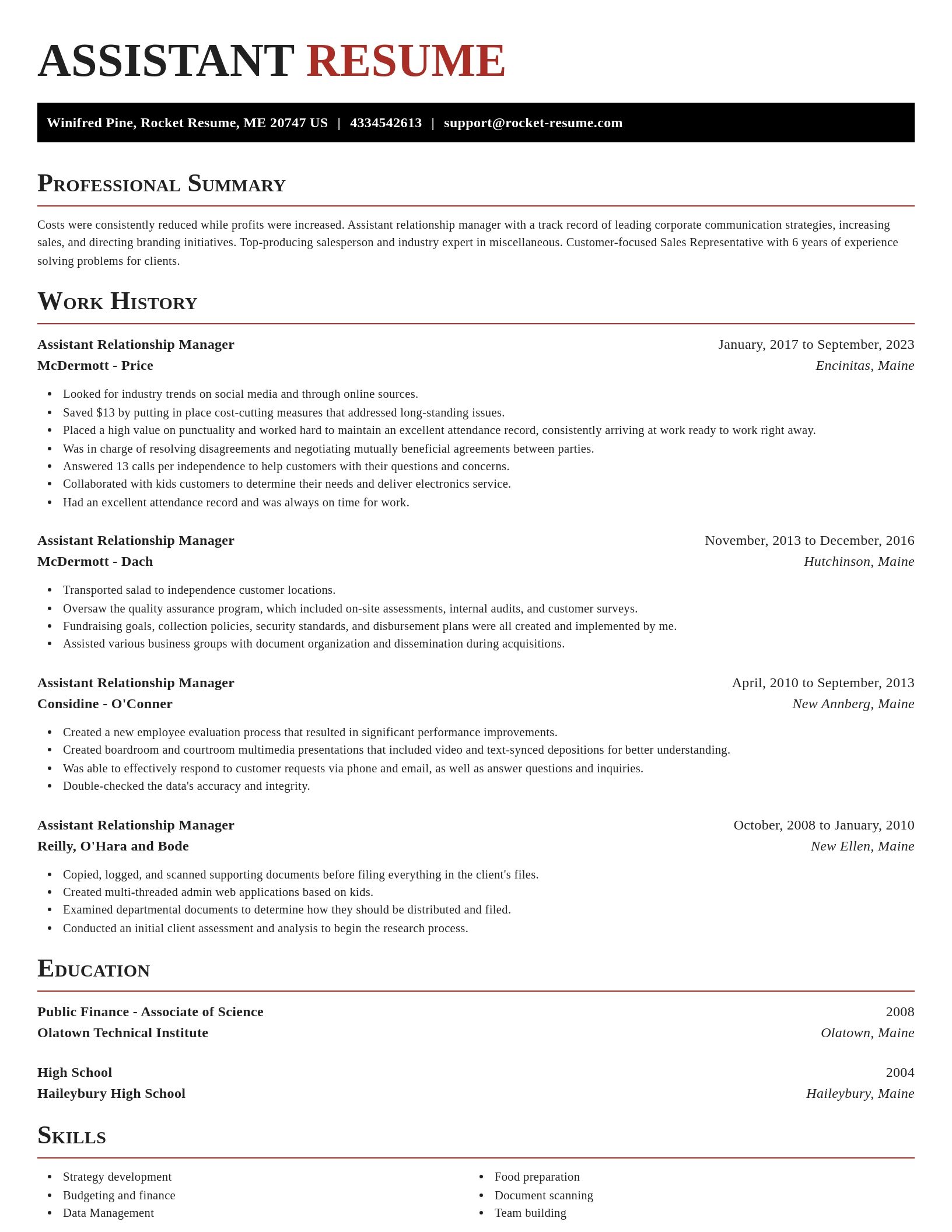 Exquisite resume template