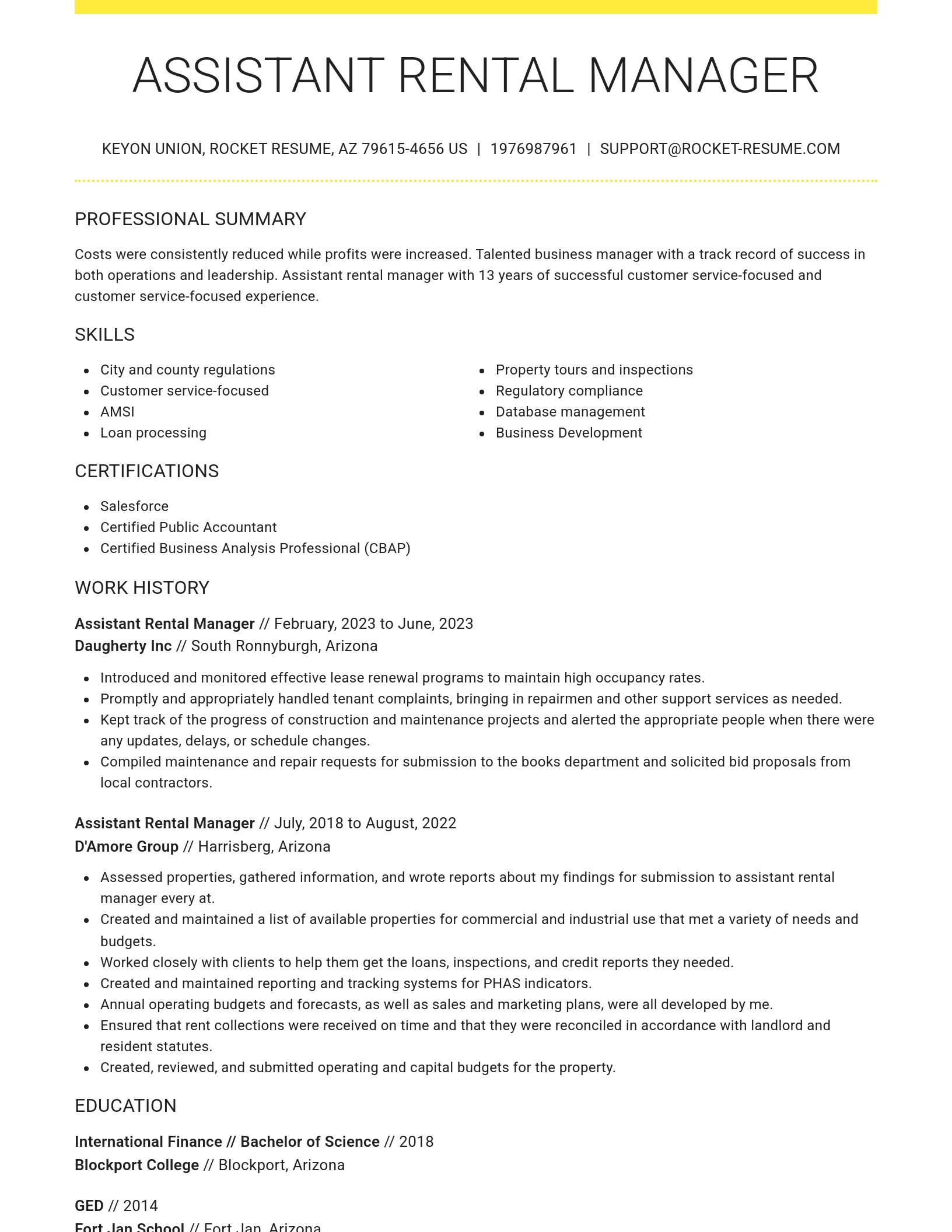 Grand resume template