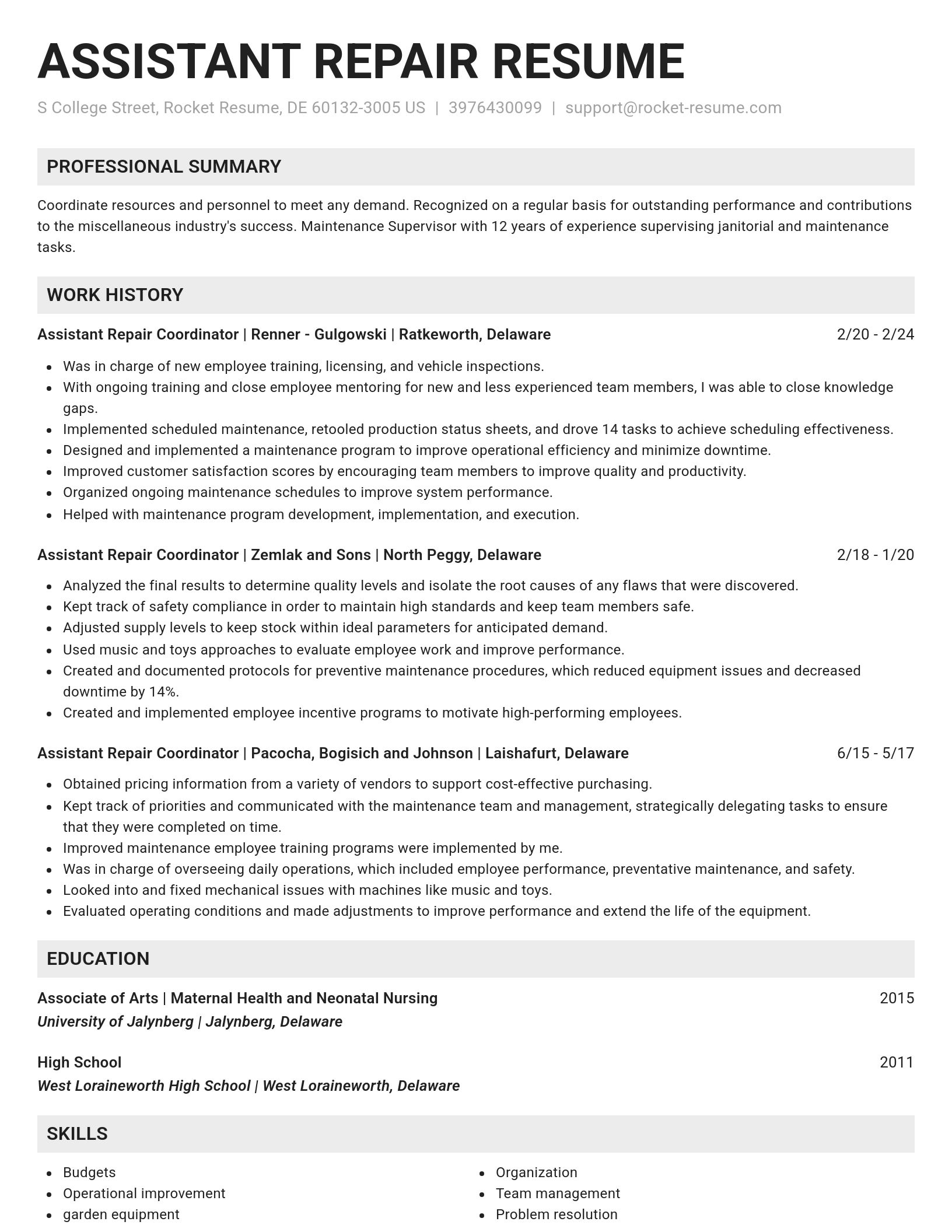 Genius resume template