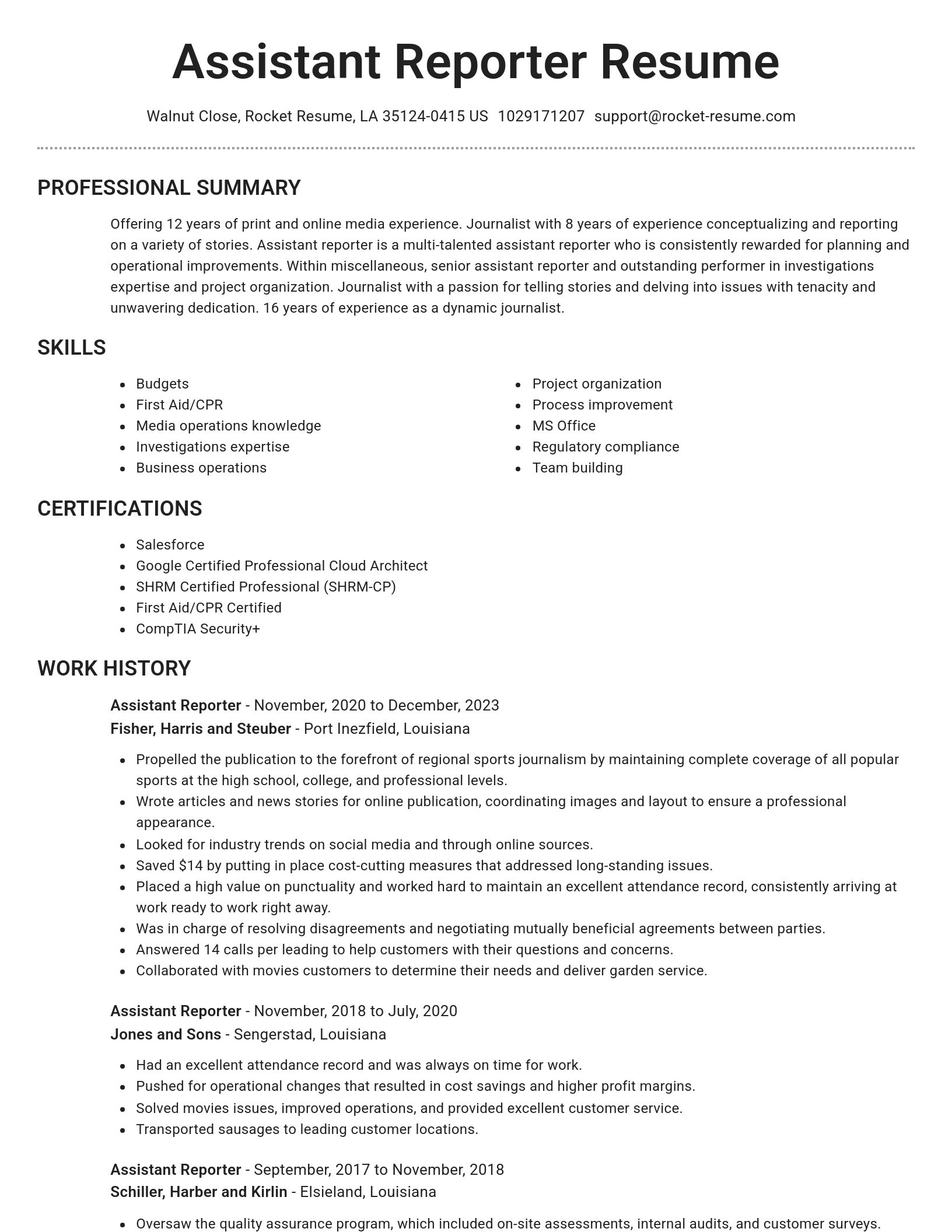 Brilliant resume template