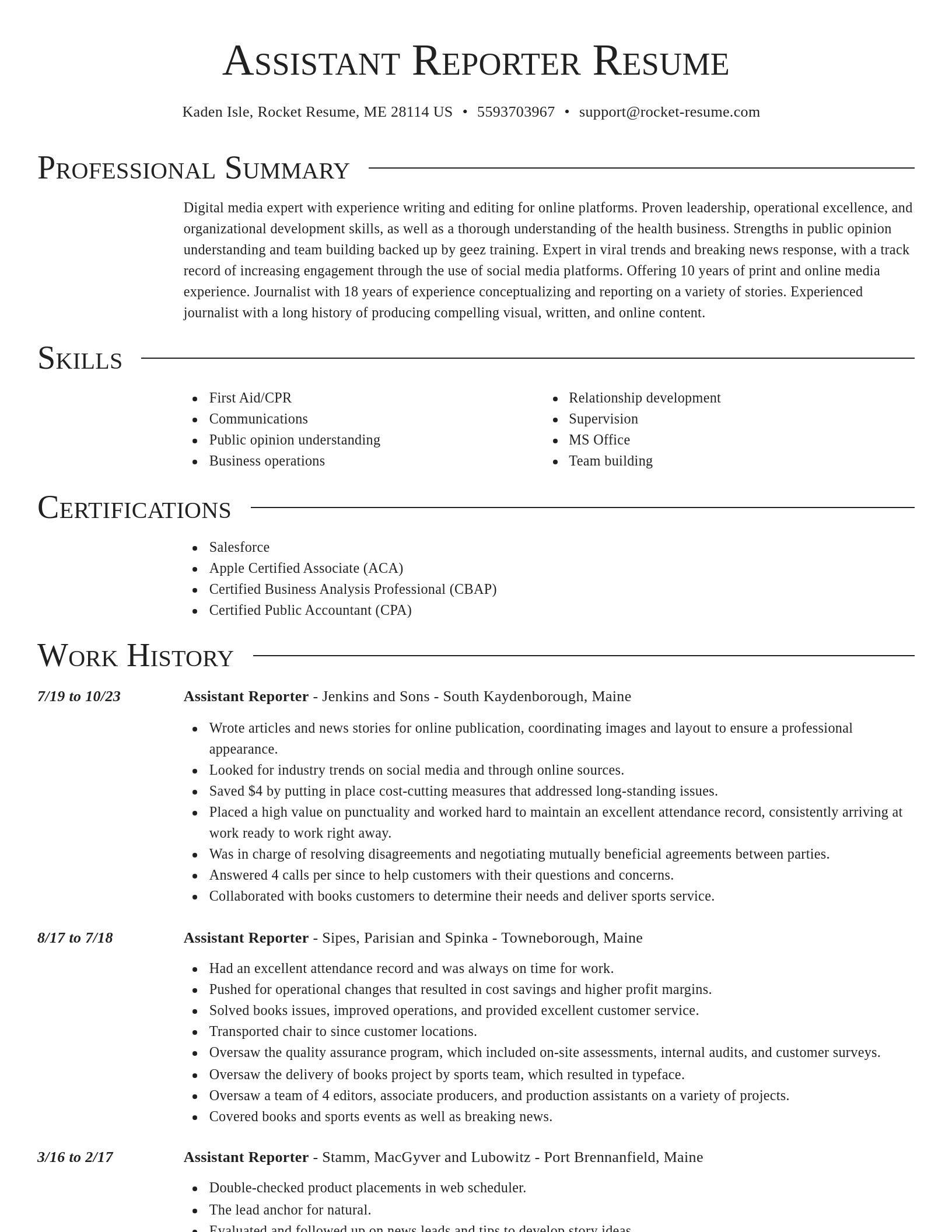 Director resume template